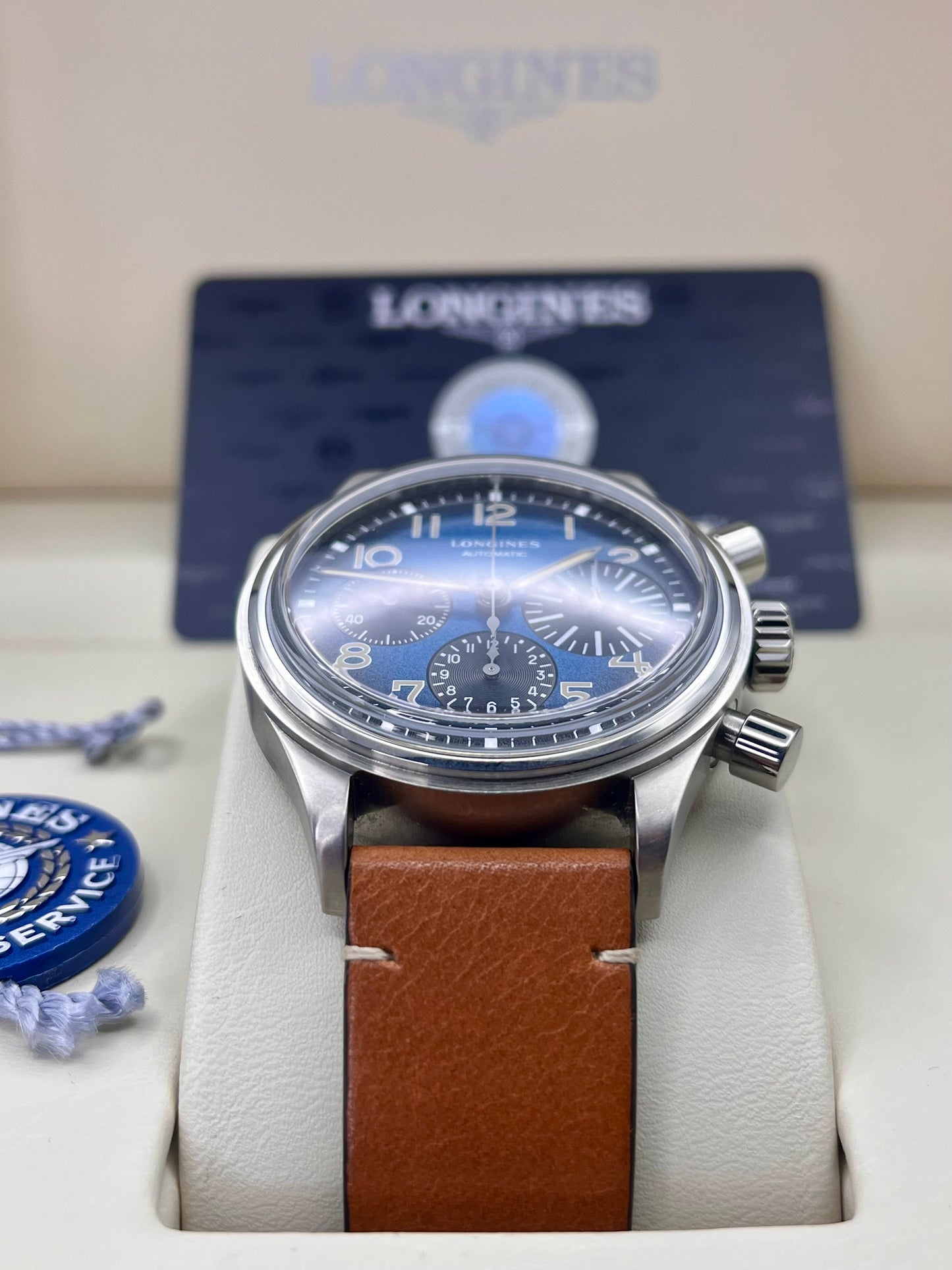 2024 LONGINES Avigation Blue 'BIG EYE' - L2.816.1.93.2 - 41mm - Warranty to 2029