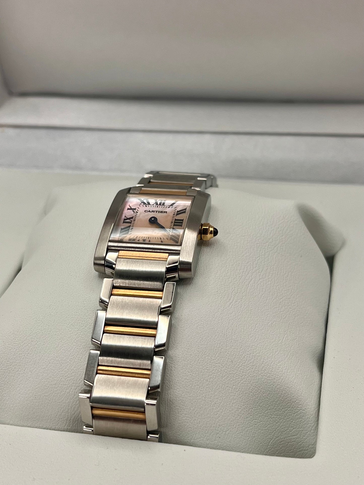 Cartier Tank Francaise Steel & Rose Gold - MOP Dial - Ref 2384