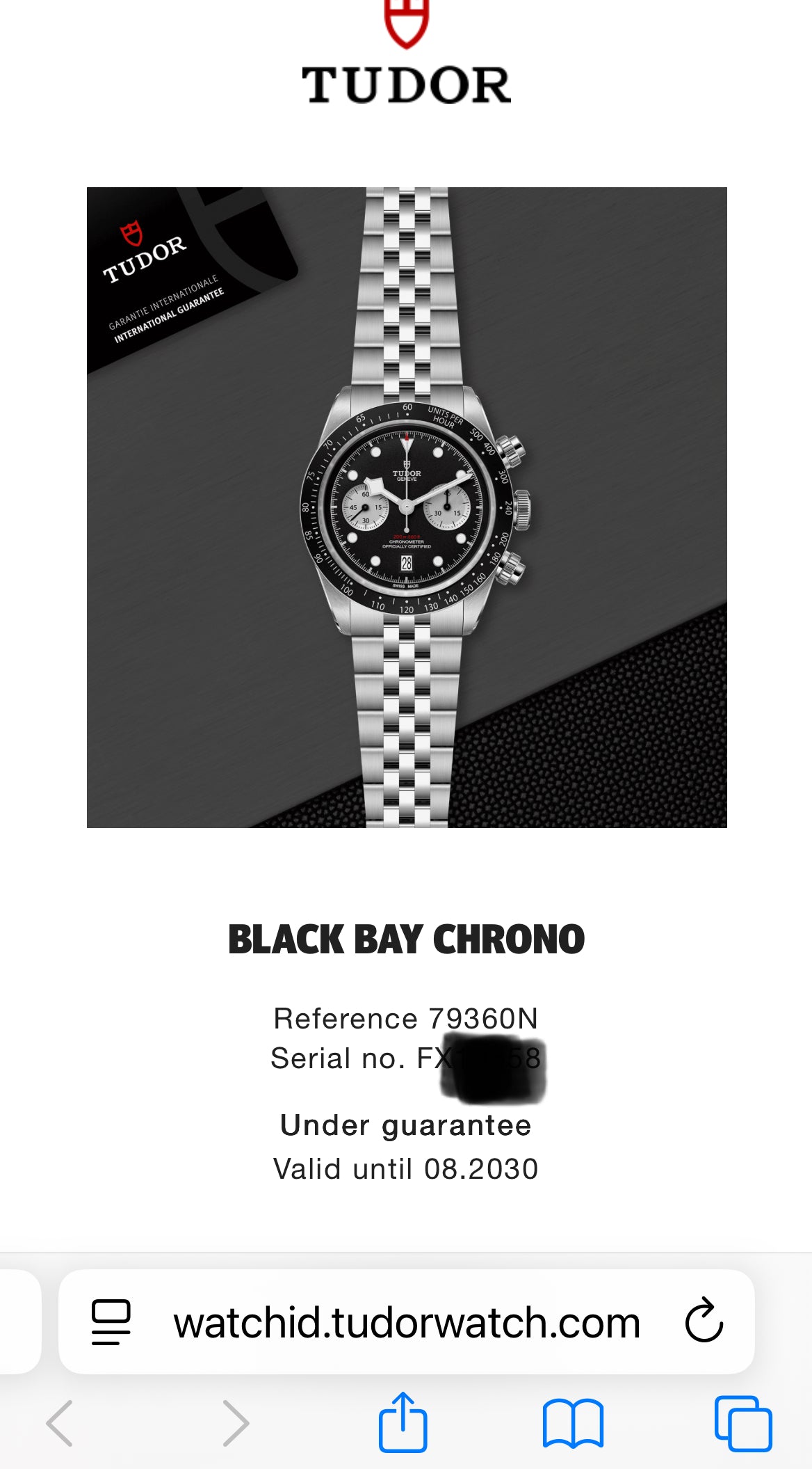 2025 TUDOR Black Bay Chrono - New Release - 41mm - 79360N