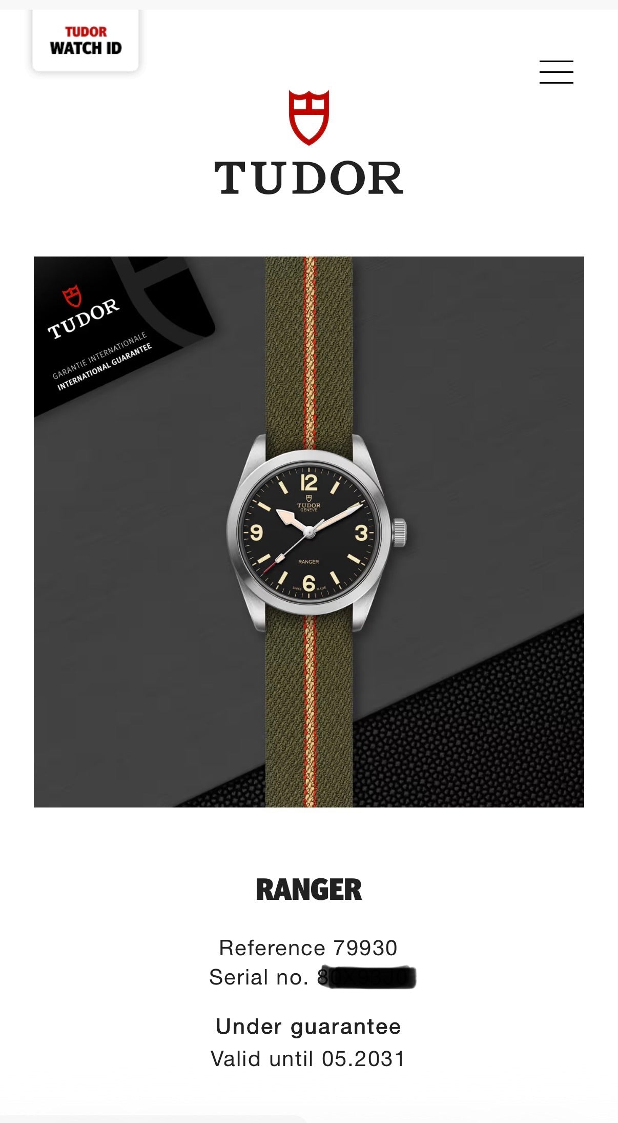 2026 TUDOR Ranger 79930 36mm Full Set Warranty to 2031