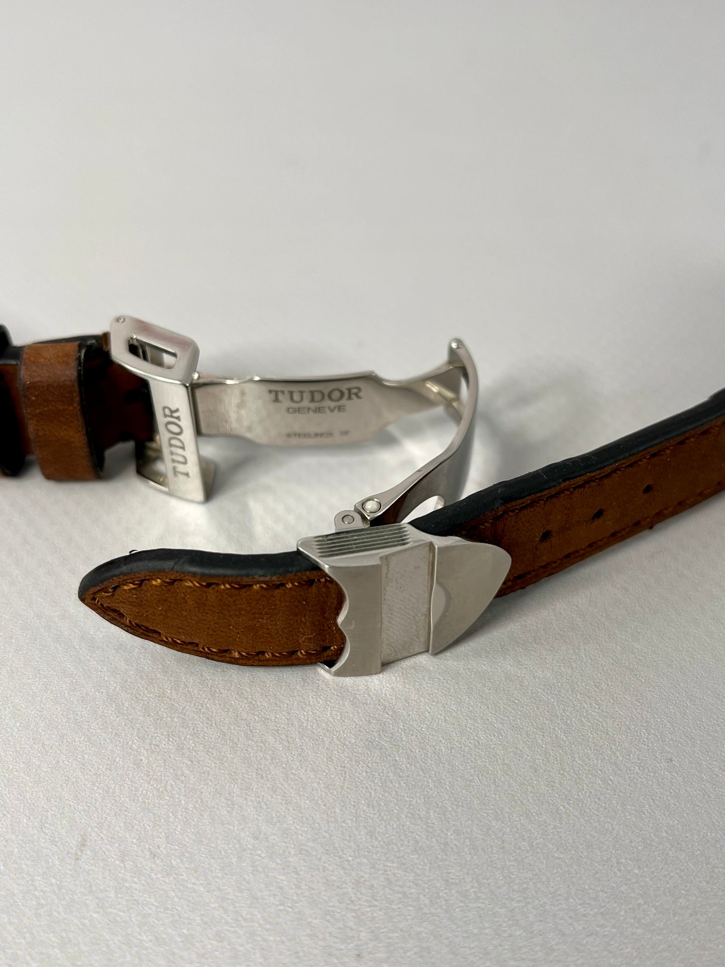 TUDOR OEM 20mm NuBuck Leather Strap + OEM Tudor Stainless 16mm Clasp
