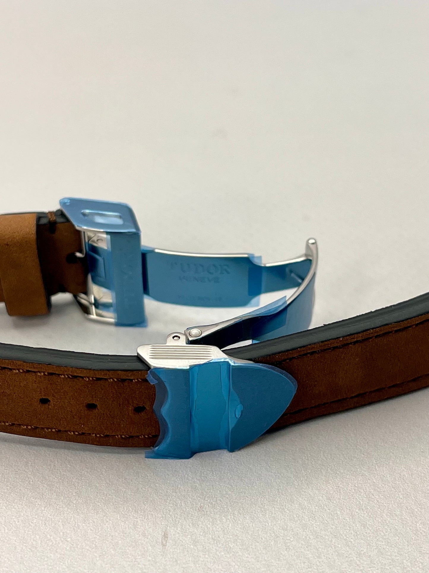 New/Unworn TUDOR OEM 20mm NuBuck Leather Strap + OEM Tudor Stainless 16mm Clasp