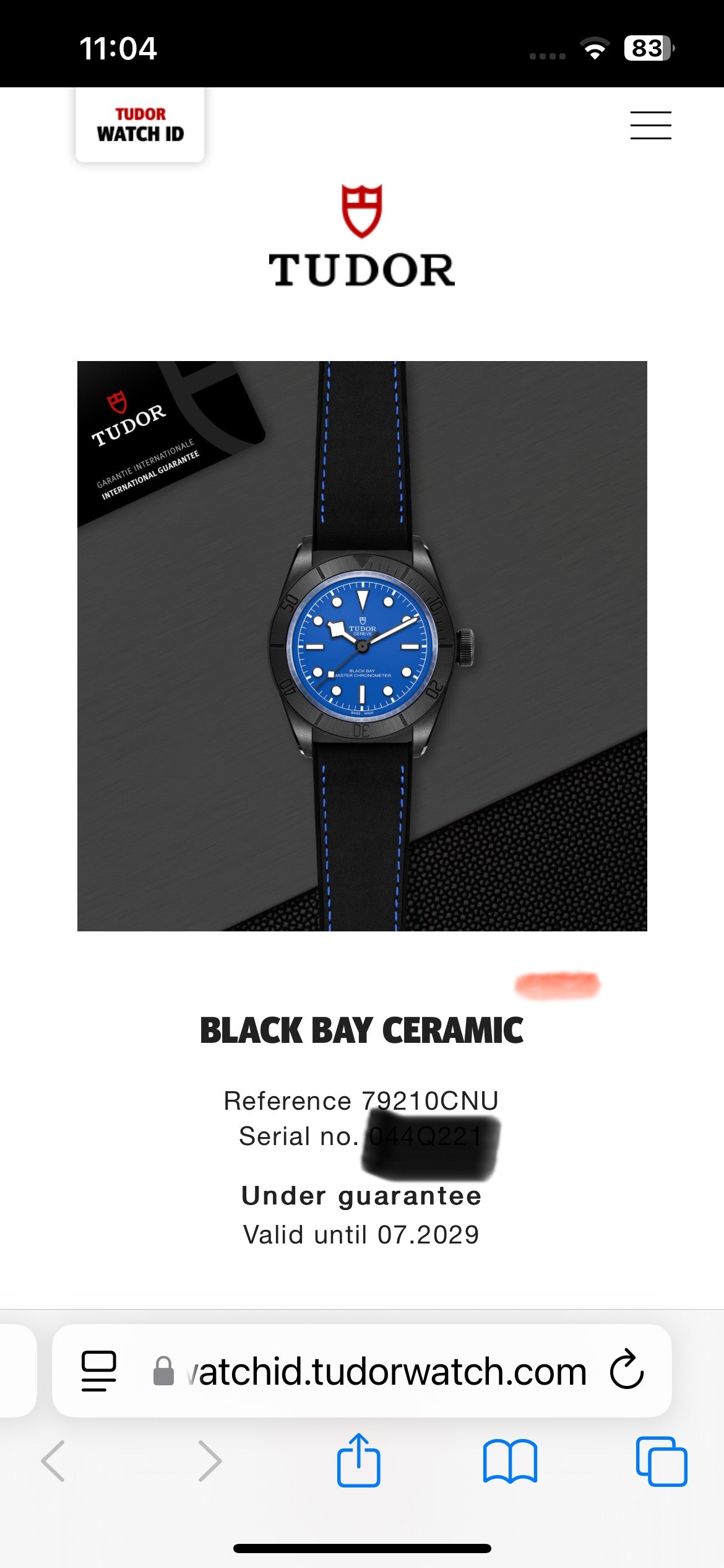 2024 TUDOR Black Bay Ceramic Blue F1 - 79210CNU - 41mm - Warranty Jul 2029