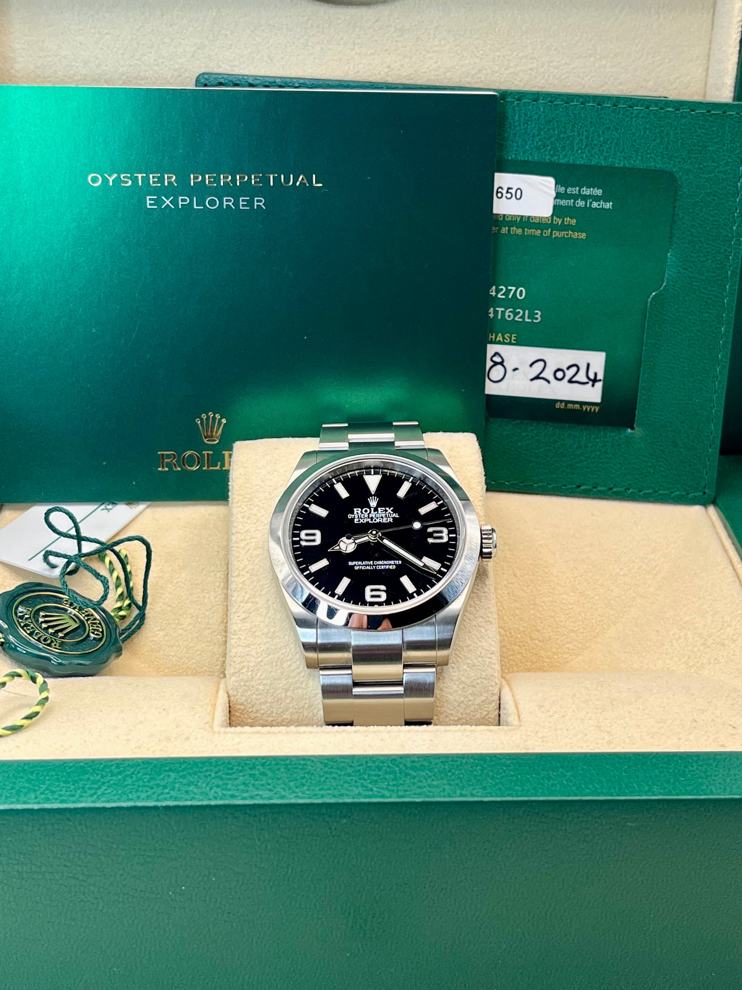 2024 ROLEX Explorer 40mm - 224270 - Full Set - Warranty to August 2029