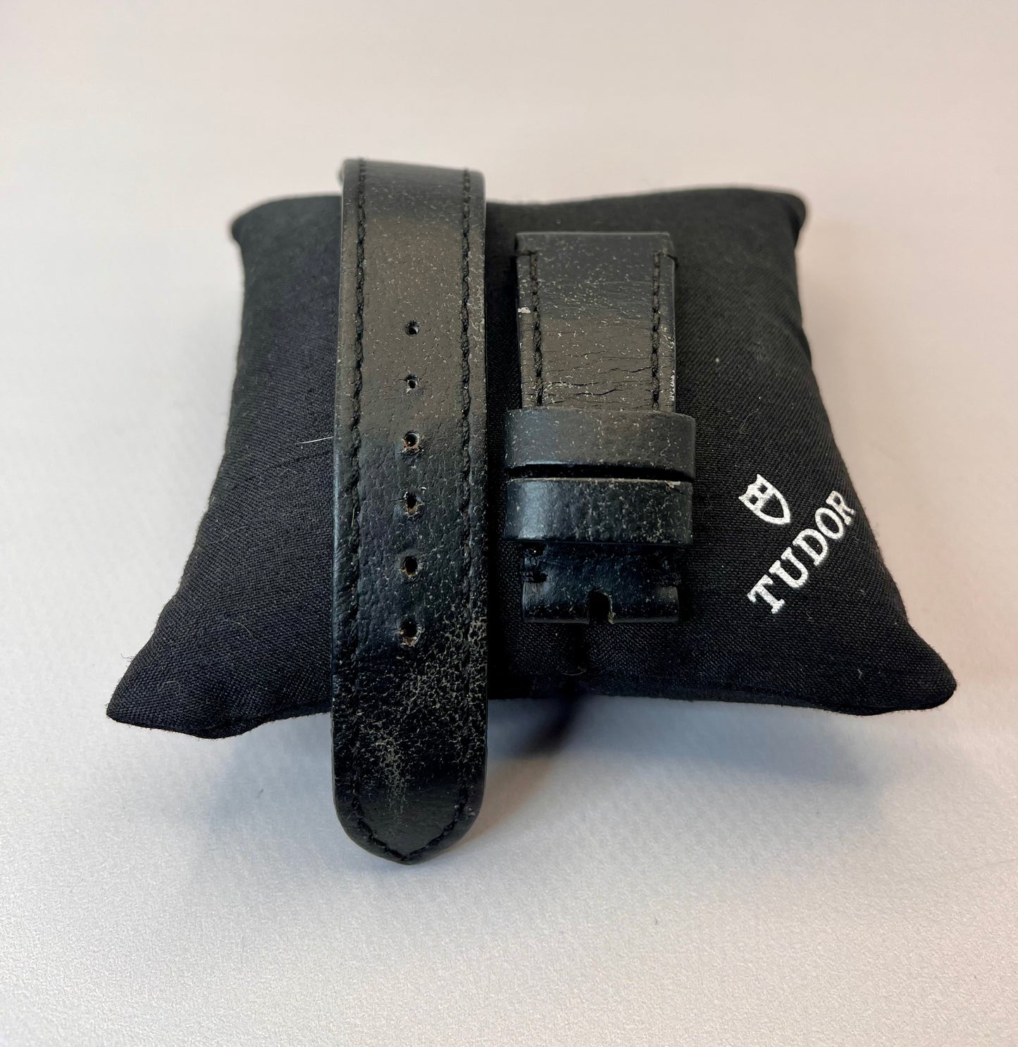 22mm Black Leather TUDOR Strap