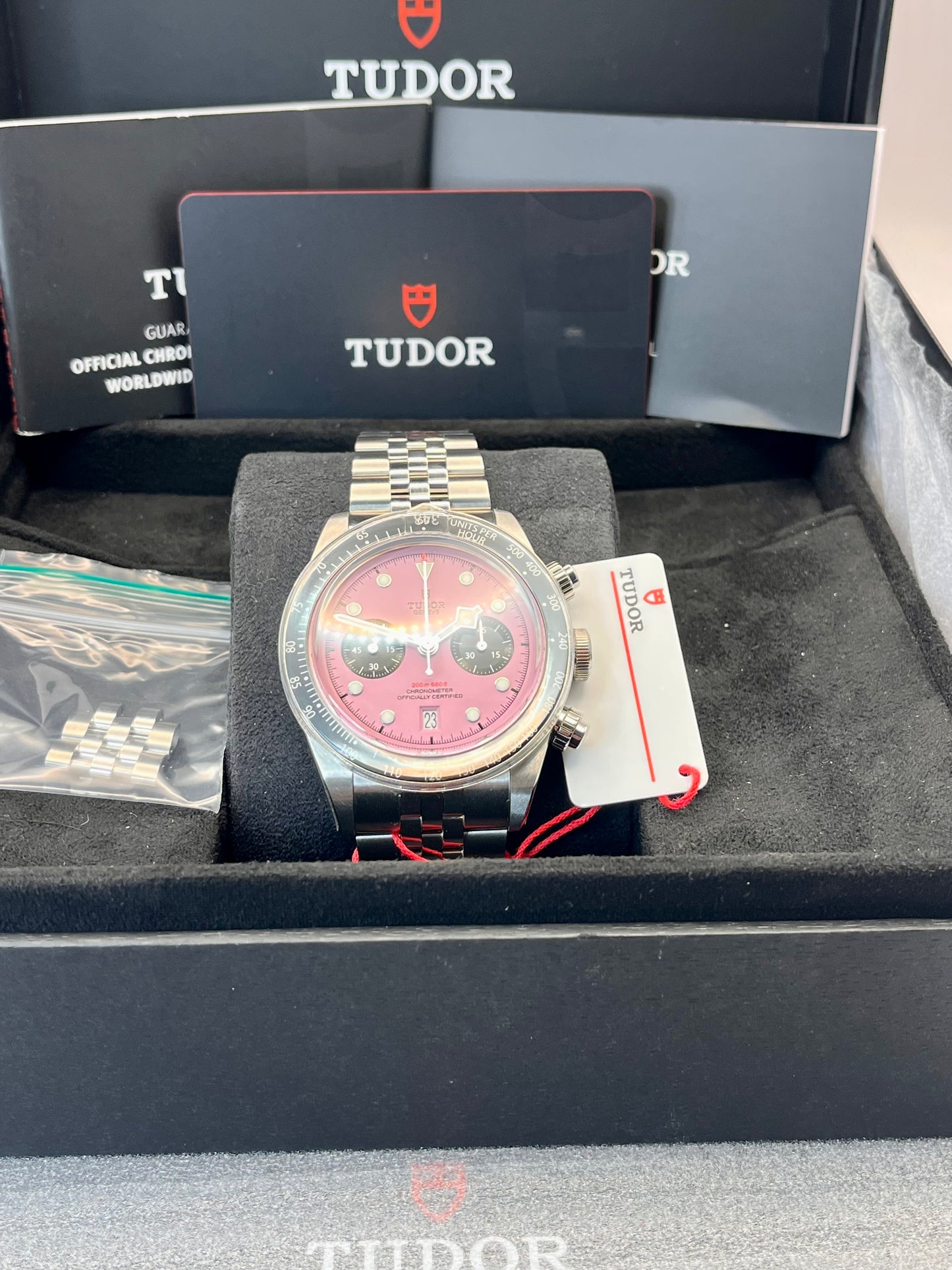 2025 *UNWORN* TUDOR Black Bay Chrono Miami Pink - 79360N - 41mm - Full Set