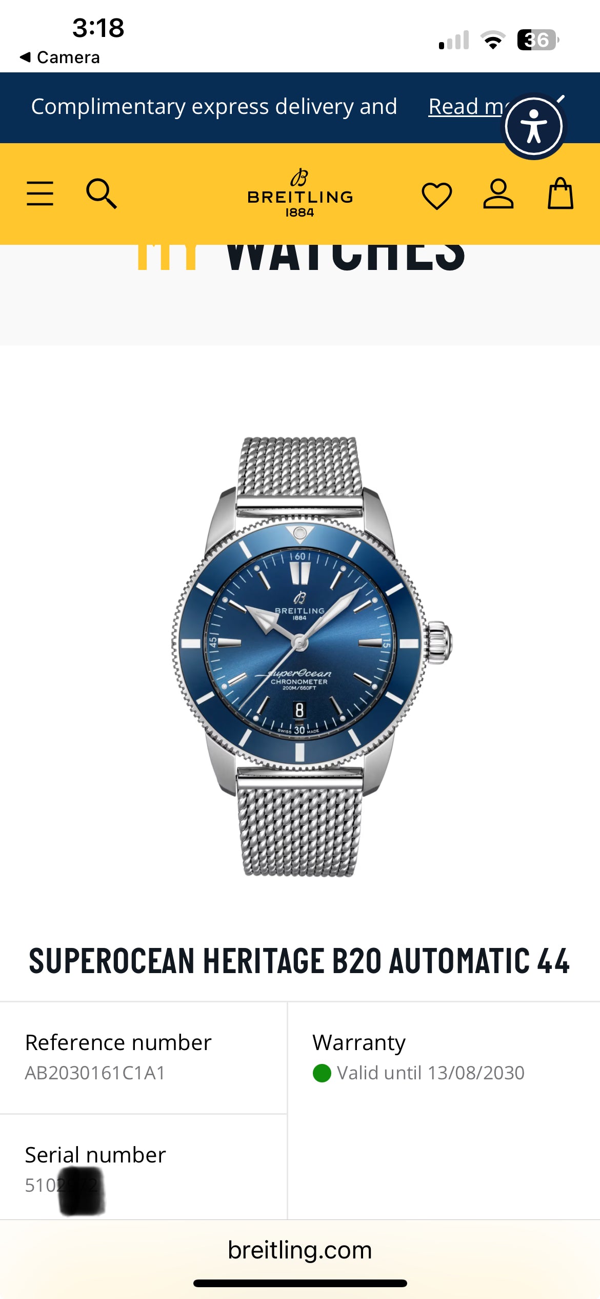 **BRAND NEW** BREITLING Superocean Heritage B20 - 44mm - AB2030161C1A1