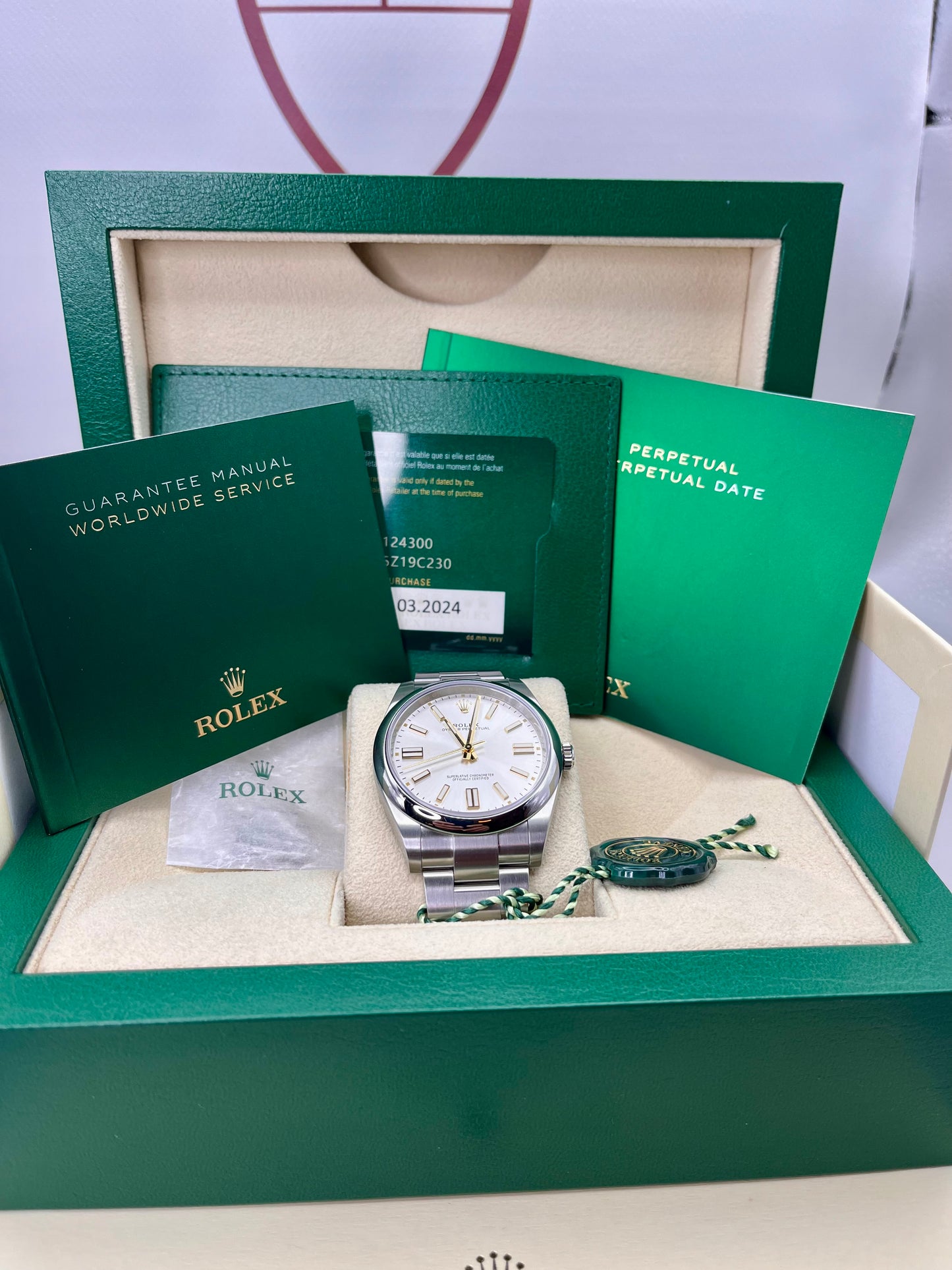 2024 ROLEX Oyster Perpetual 41mm - 124300 - Full Set - Warranty to March 2029