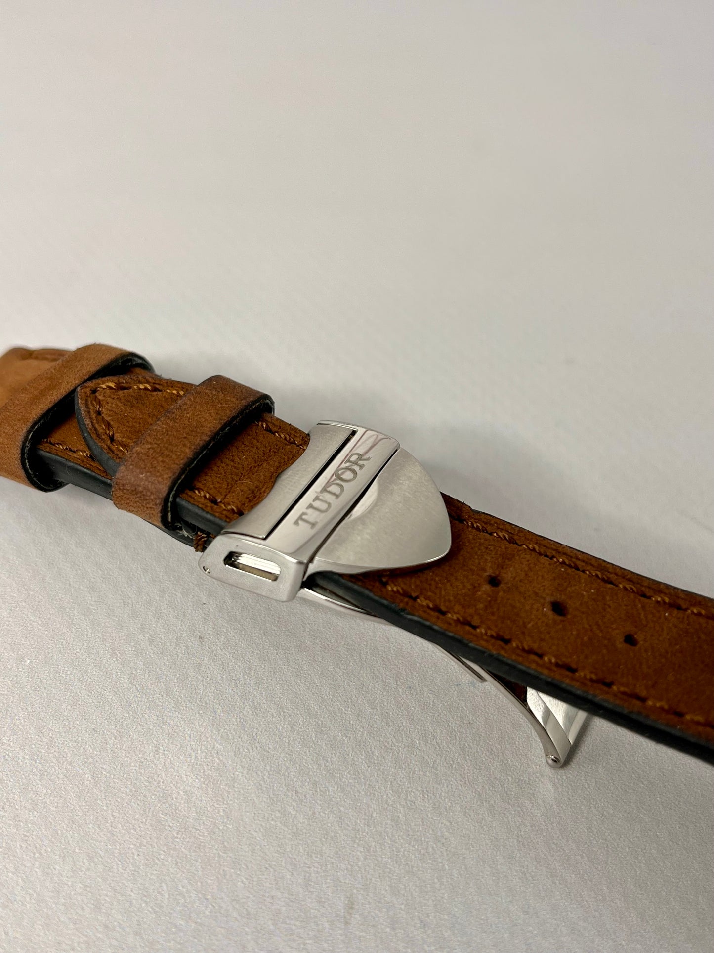 TUDOR OEM 20mm NuBuck Leather Strap + OEM Tudor Stainless 16mm Clasp
