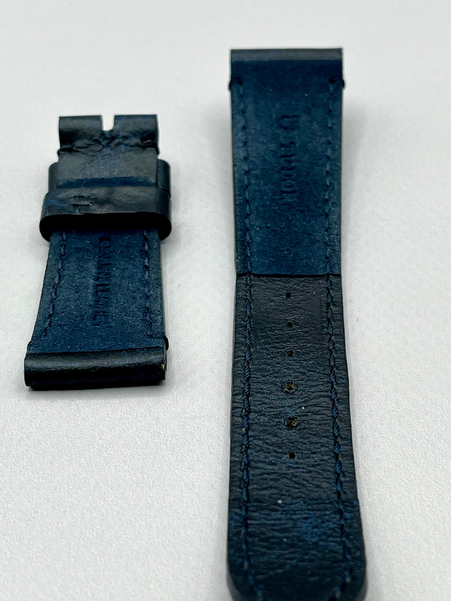 New/Unworn Genuine TUDOR Blue Leather Strap 22mm