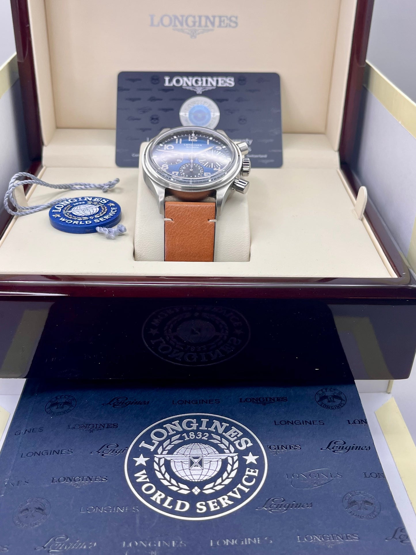 2024 LONGINES Avigation Blue 'BIG EYE' - L2.816.1.93.2 - 41mm - Warranty to 2029