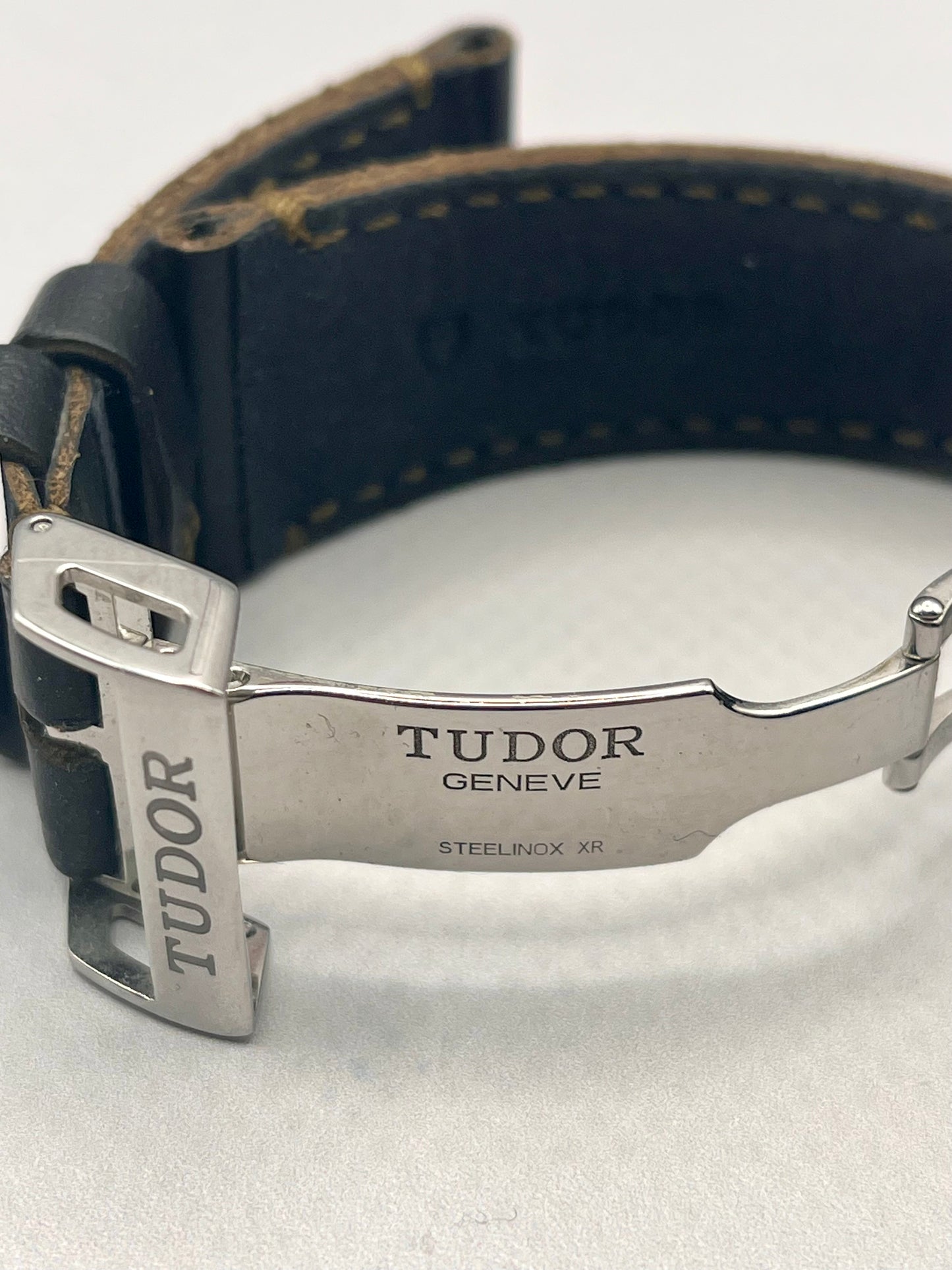 22mm Tudor Brown Leather Strap + 18mm Clasp