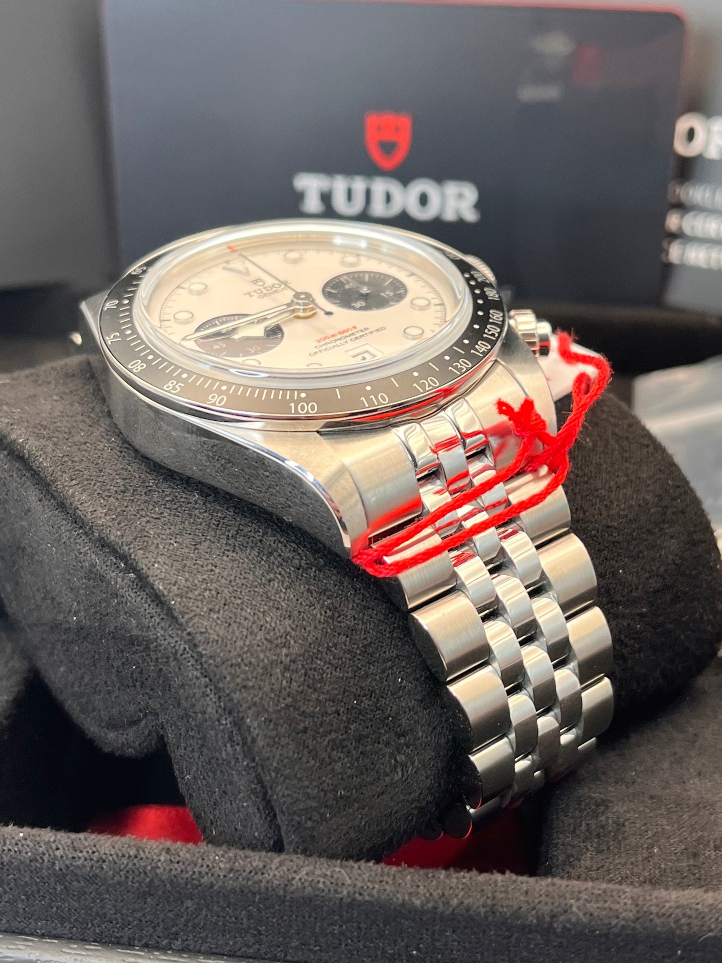 May 2025 TUDOR Black Bay Chrono 'Panda' on OEM Tudor Jubilee Strap - 41mm