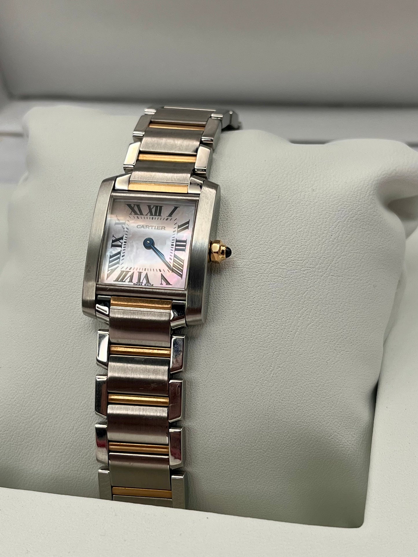 Cartier Tank Francaise Steel & Rose Gold - MOP Dial - Ref 2384