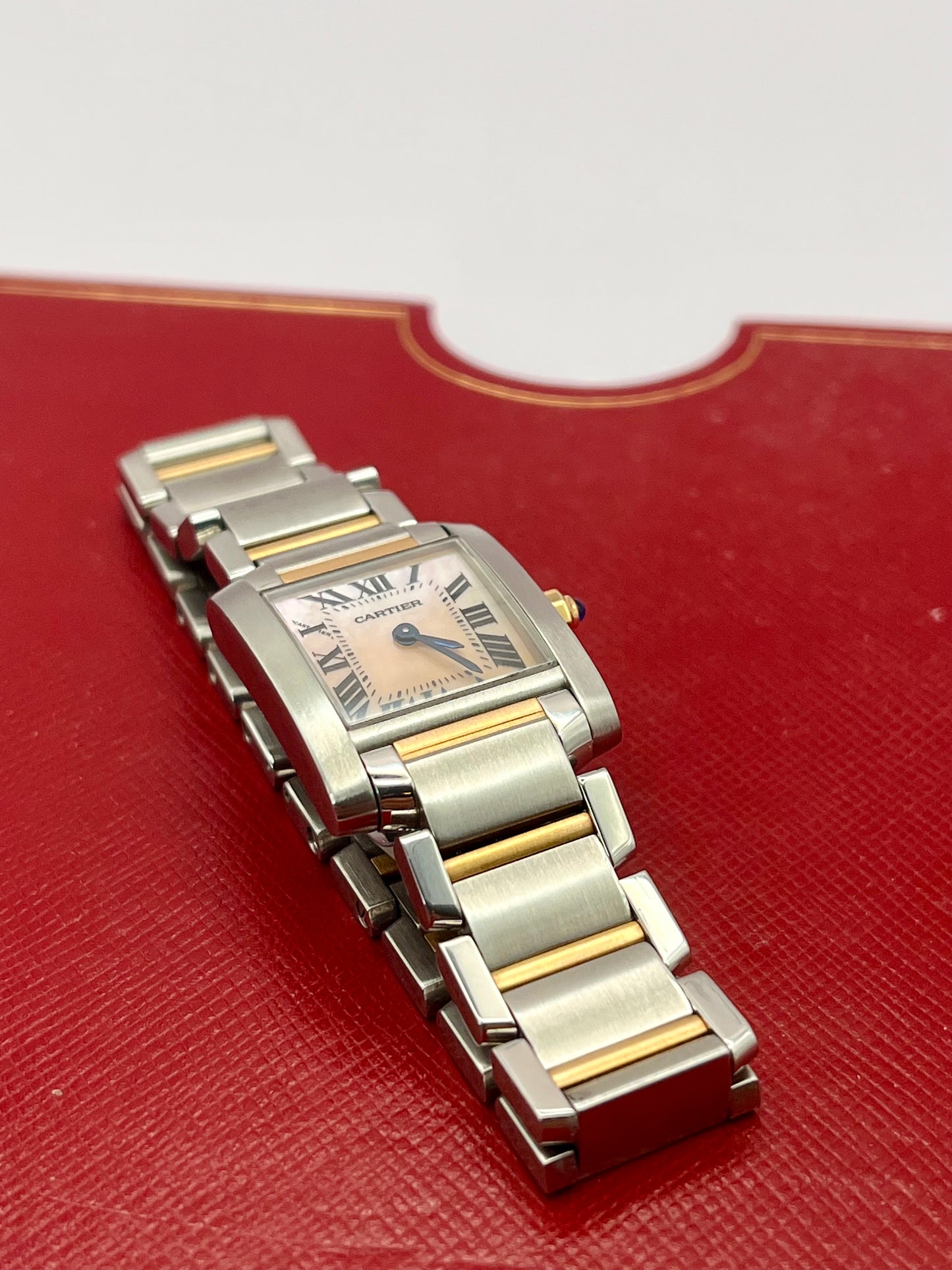 Cartier Tank Francaise Steel & Rose Gold - MOP Dial - Ref 2384