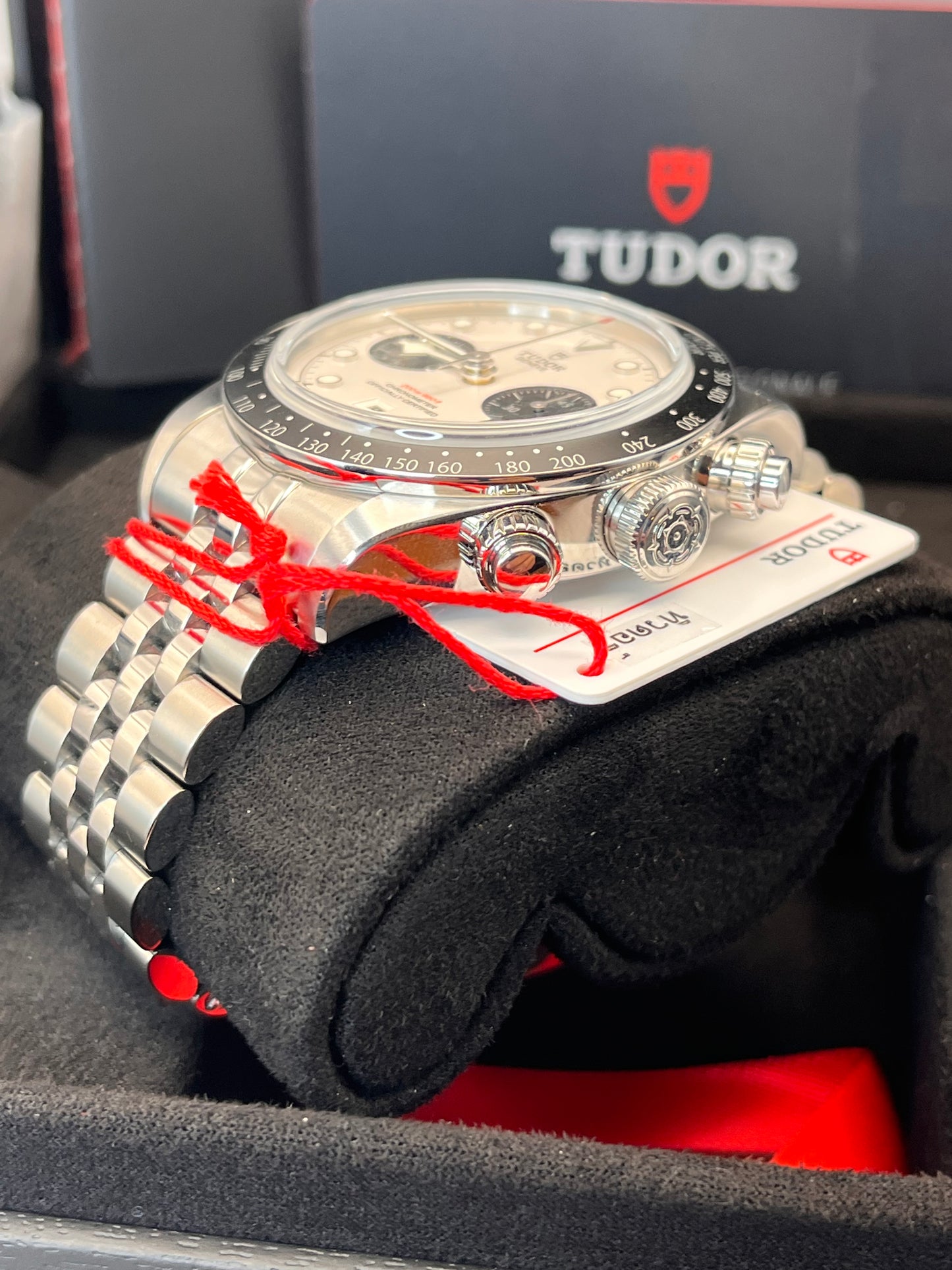 May 2025 TUDOR Black Bay Chrono 'Panda' on OEM Tudor Jubilee Strap - 41mm