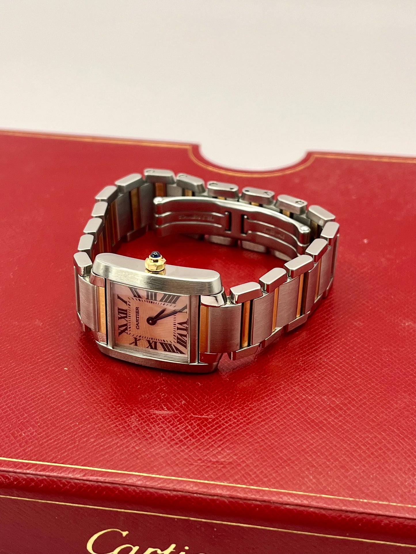 Cartier Tank Francaise Steel & Rose Gold - MOP Dial - Ref 2384