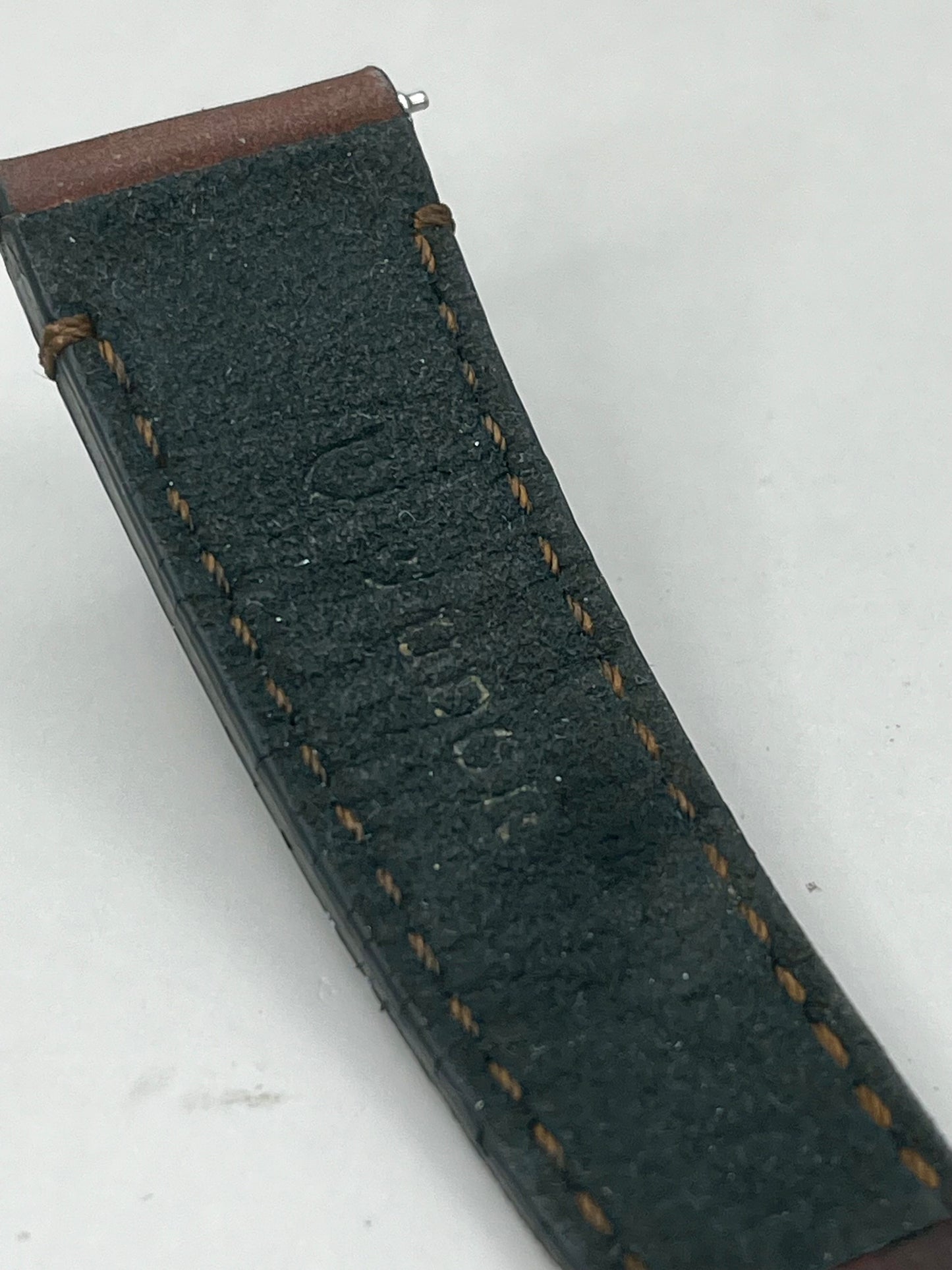 Genuine TUDOR Dark Brown Leather Strap 20mm