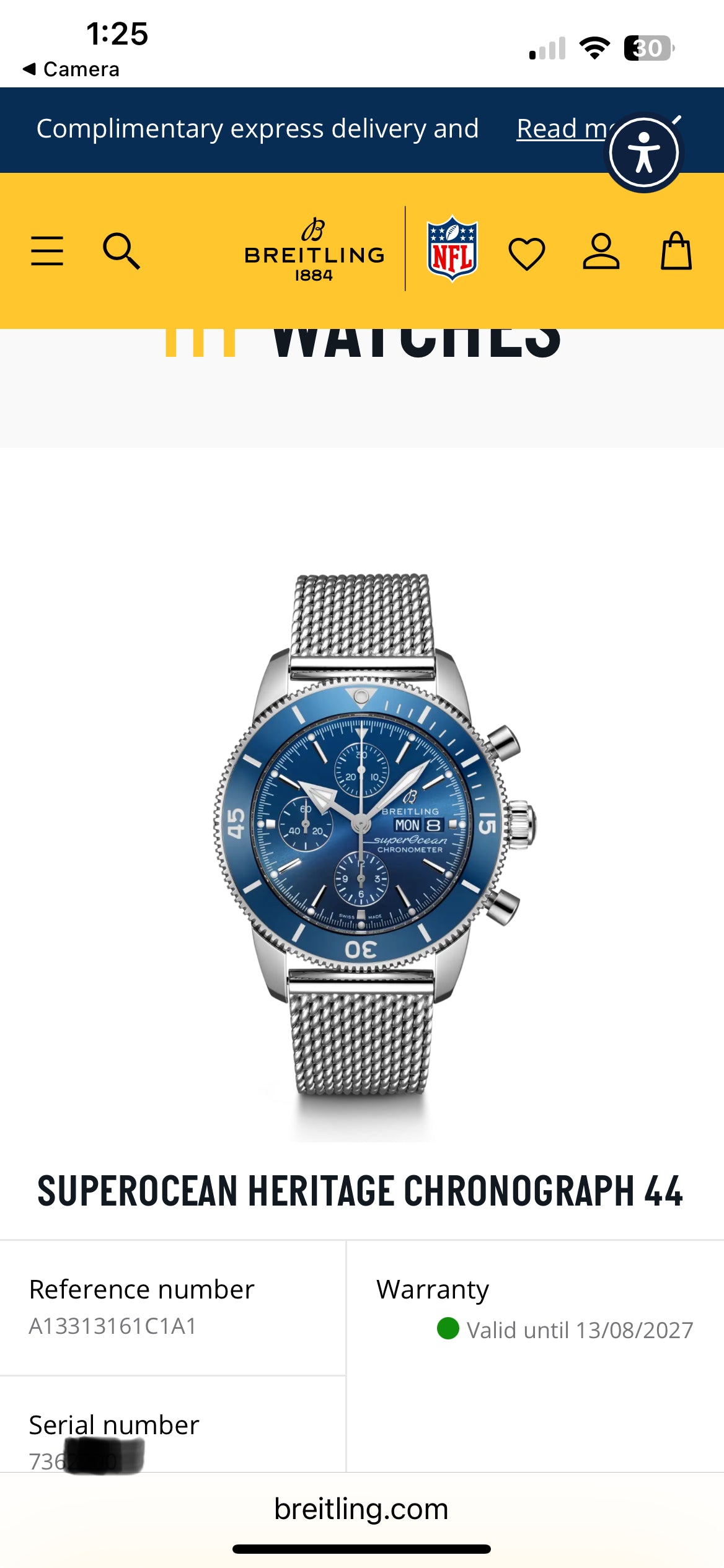 **NEW** BREITLING Superocean Heritage Chrono - 44mm - A13313