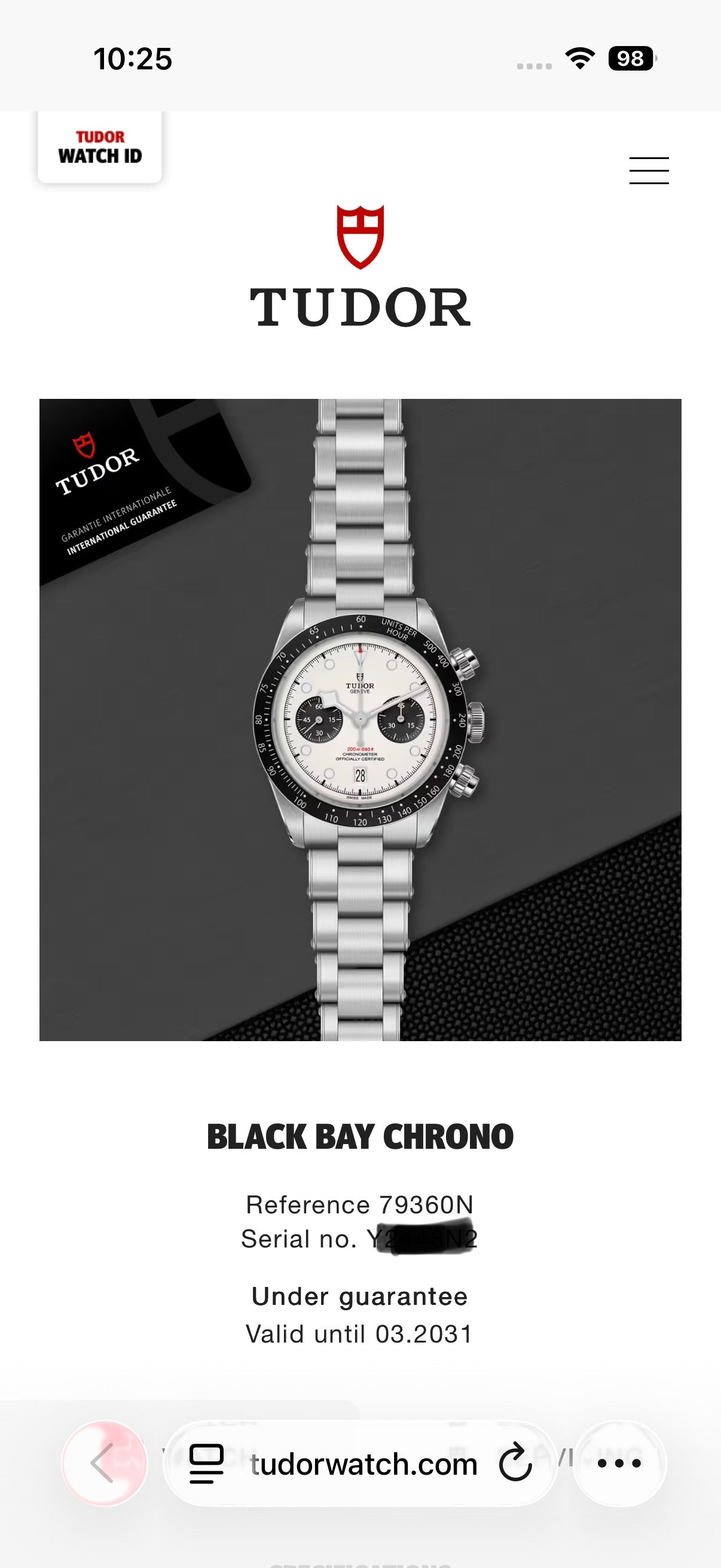 UNWORN 2026 TUDOR Black Bay Chrono Panda + T-Fit Clasp 41mm