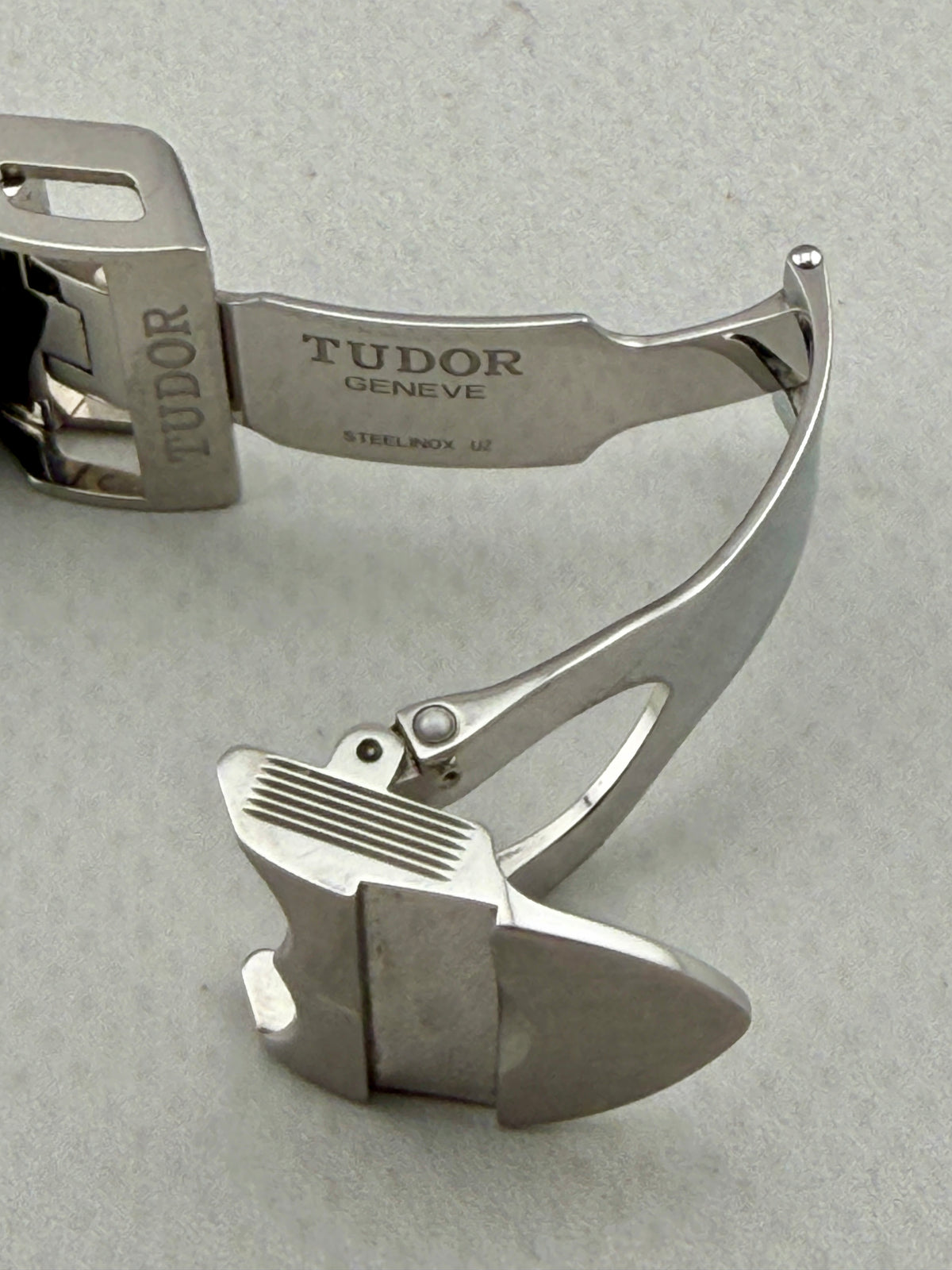 OEM Tudor 20mm Black Hybrid Rubber Strap & 16mm Stainless Steel Deployant Buckle