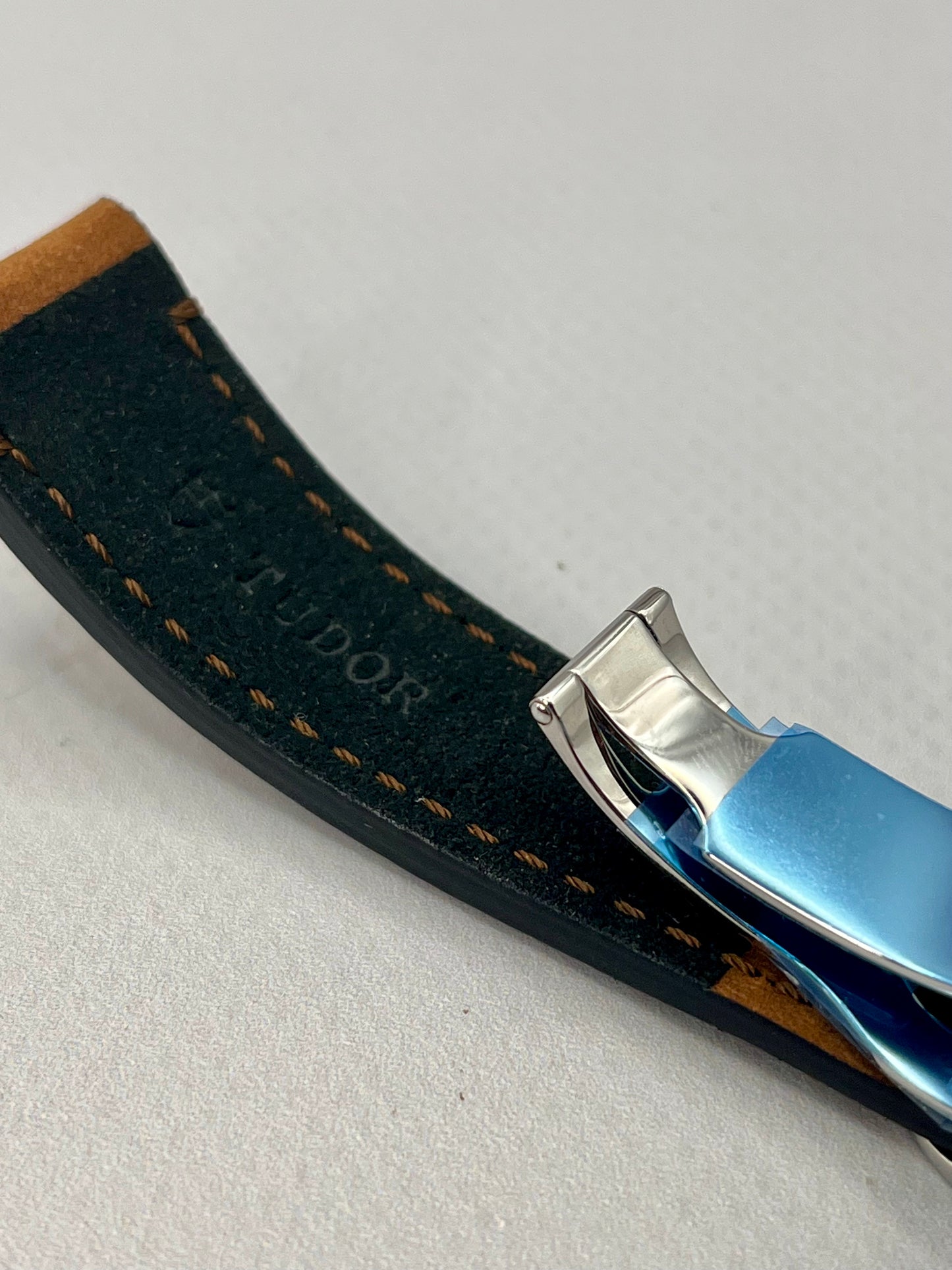 New/Unworn TUDOR OEM 20mm NuBuck Leather Strap + OEM Tudor Stainless 16mm Clasp