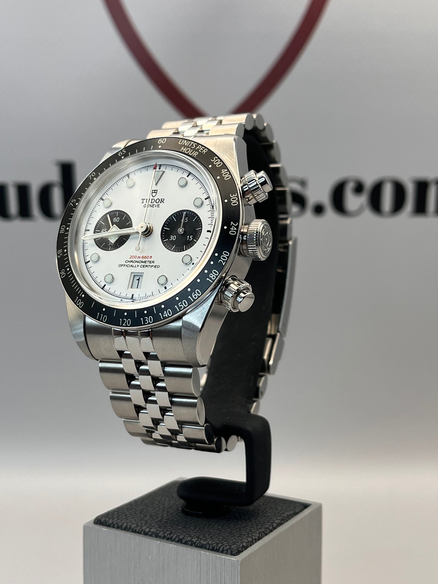 May 2025 TUDOR Black Bay Chrono 'Panda' on OEM Tudor Jubilee Strap - 41mm