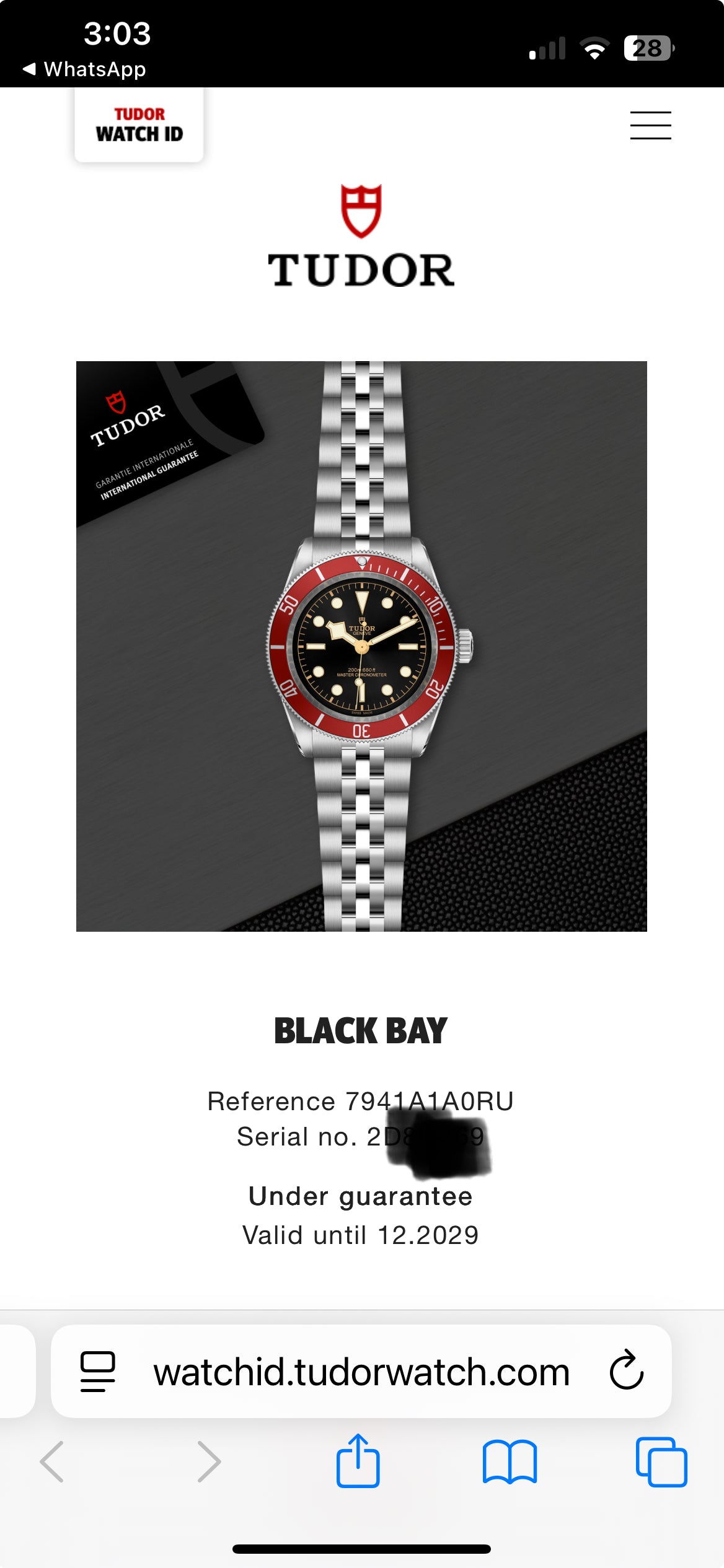 TUDOR Black Bay METAS - Stickered - 41mm - M7941A1A0RU - Full Set