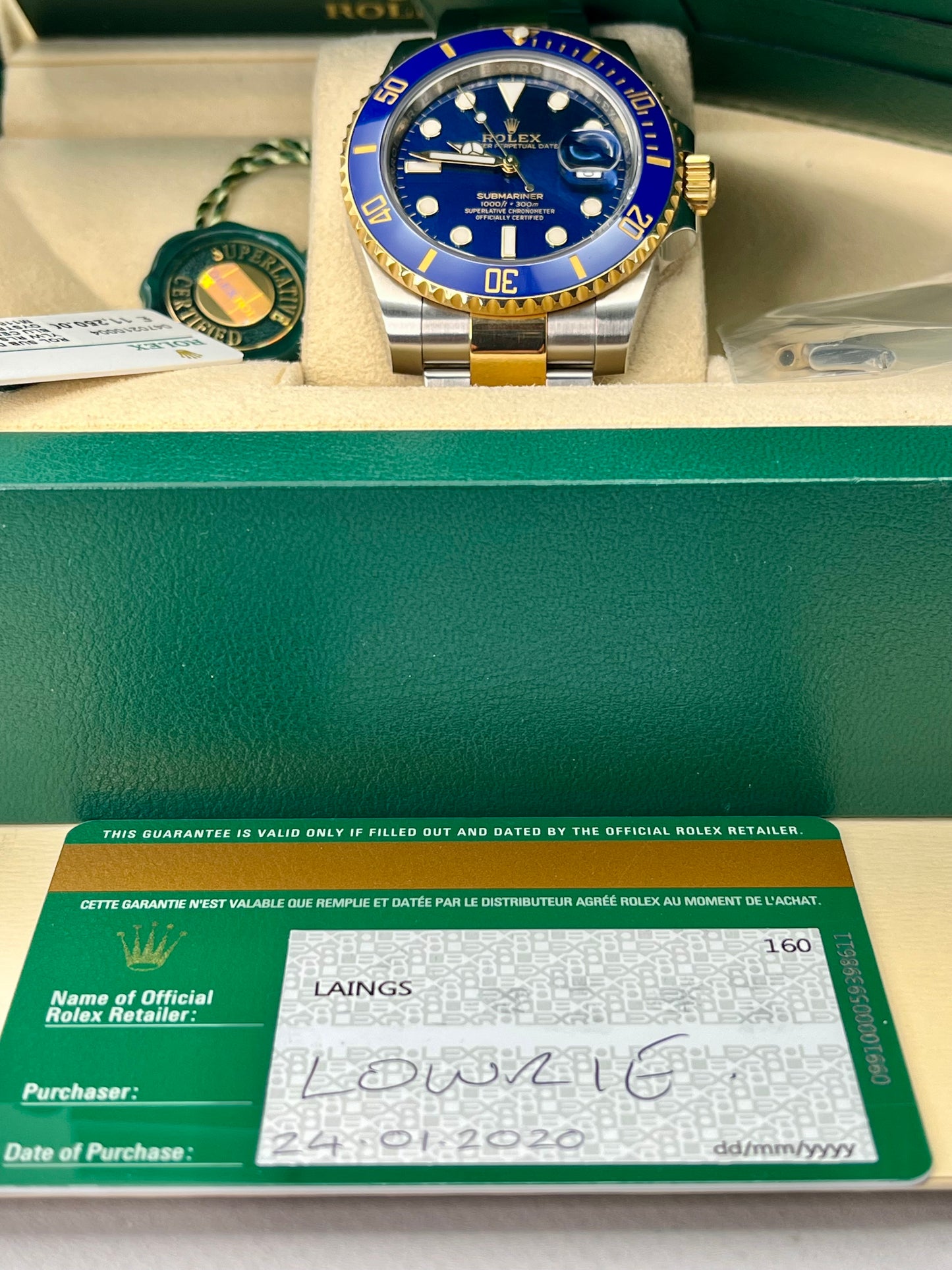2020 ROLEX Submariner 'Bluesy' - 116613LB - 40mm - Full Set