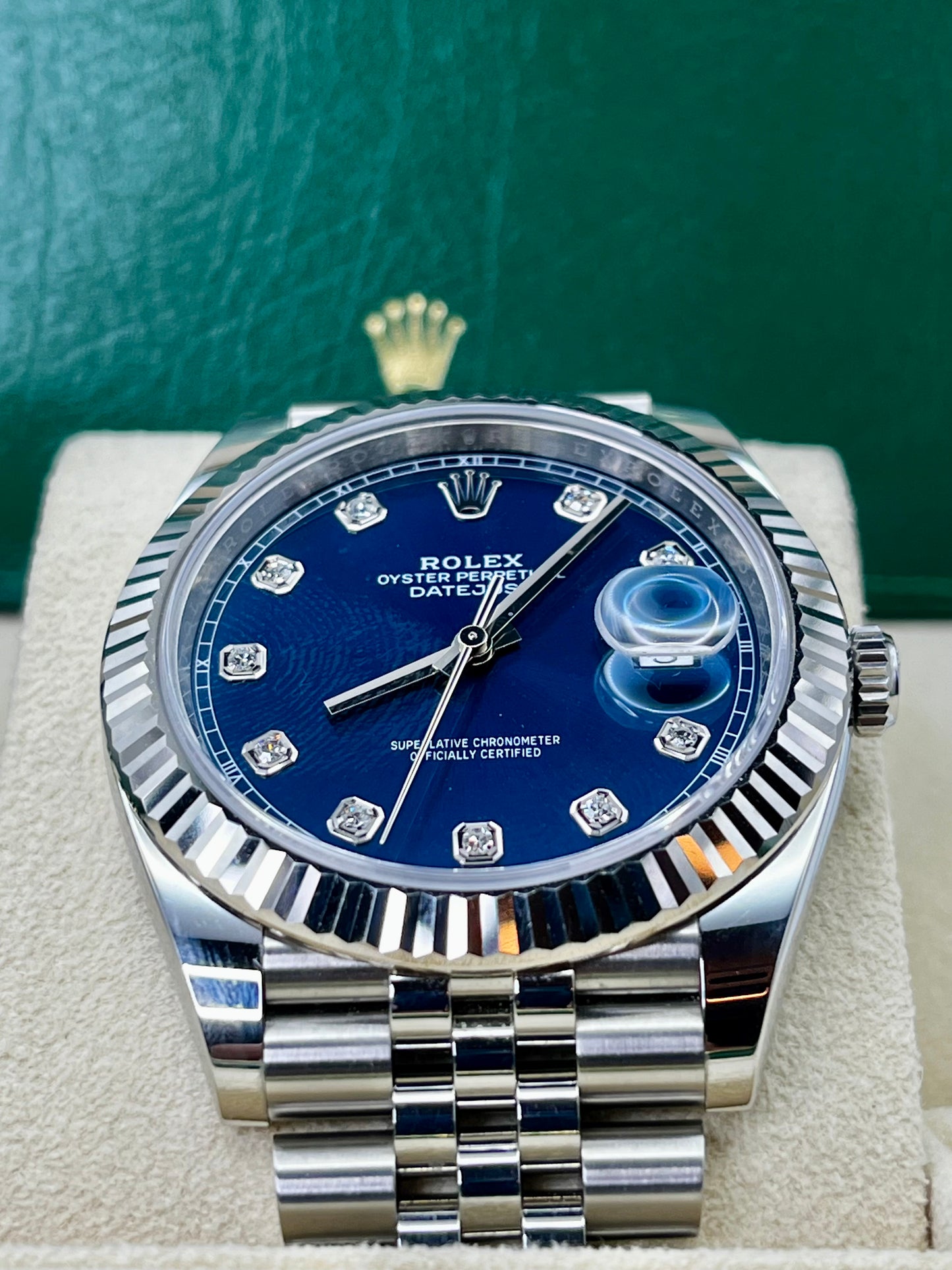 2021 ROLEX DateJust 41 - Diamond Markers - Steel & White Gold - 126334-0016