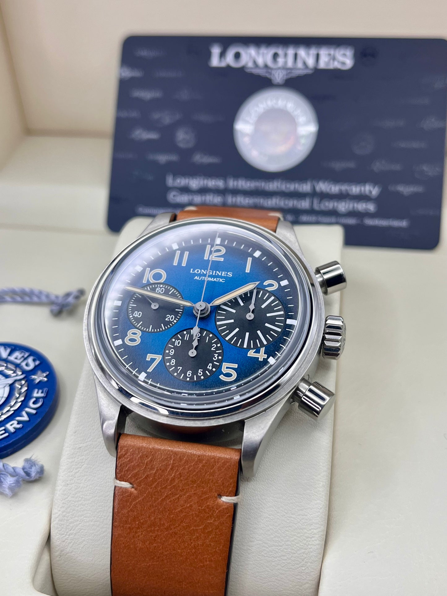 2024 LONGINES Avigation Blue 'BIG EYE' - L2.816.1.93.2 - 41mm - Warranty to 2029