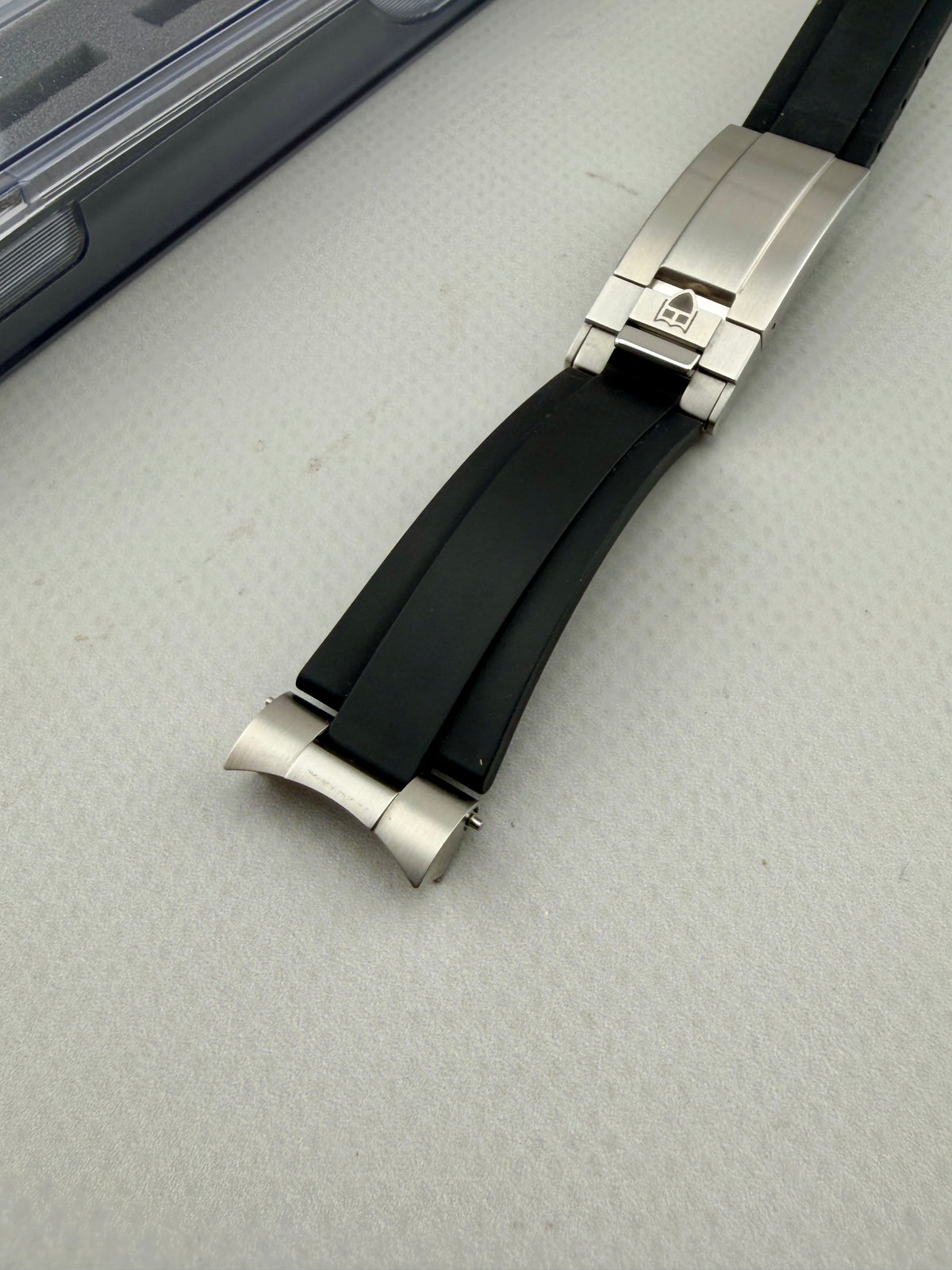OEM Tudor 20mm Black Rubber Strap & OEM T Fit Clasp + End links