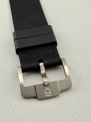 OEM Tudor 22mm One Piece Black Rubber Strap & Titanium Buckle - NEW/UNWORN