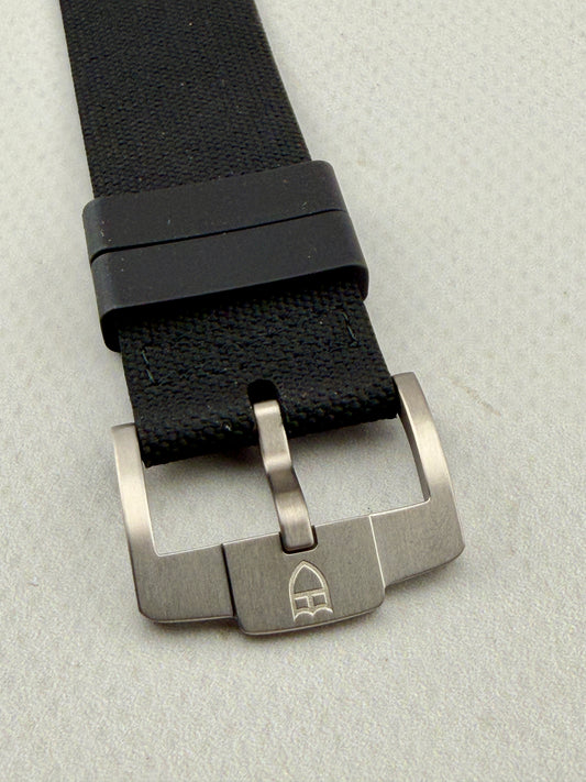OEM Tudor 22mm One Piece Black Rubber Strap & Titanium Buckle - NEW/UNWORN