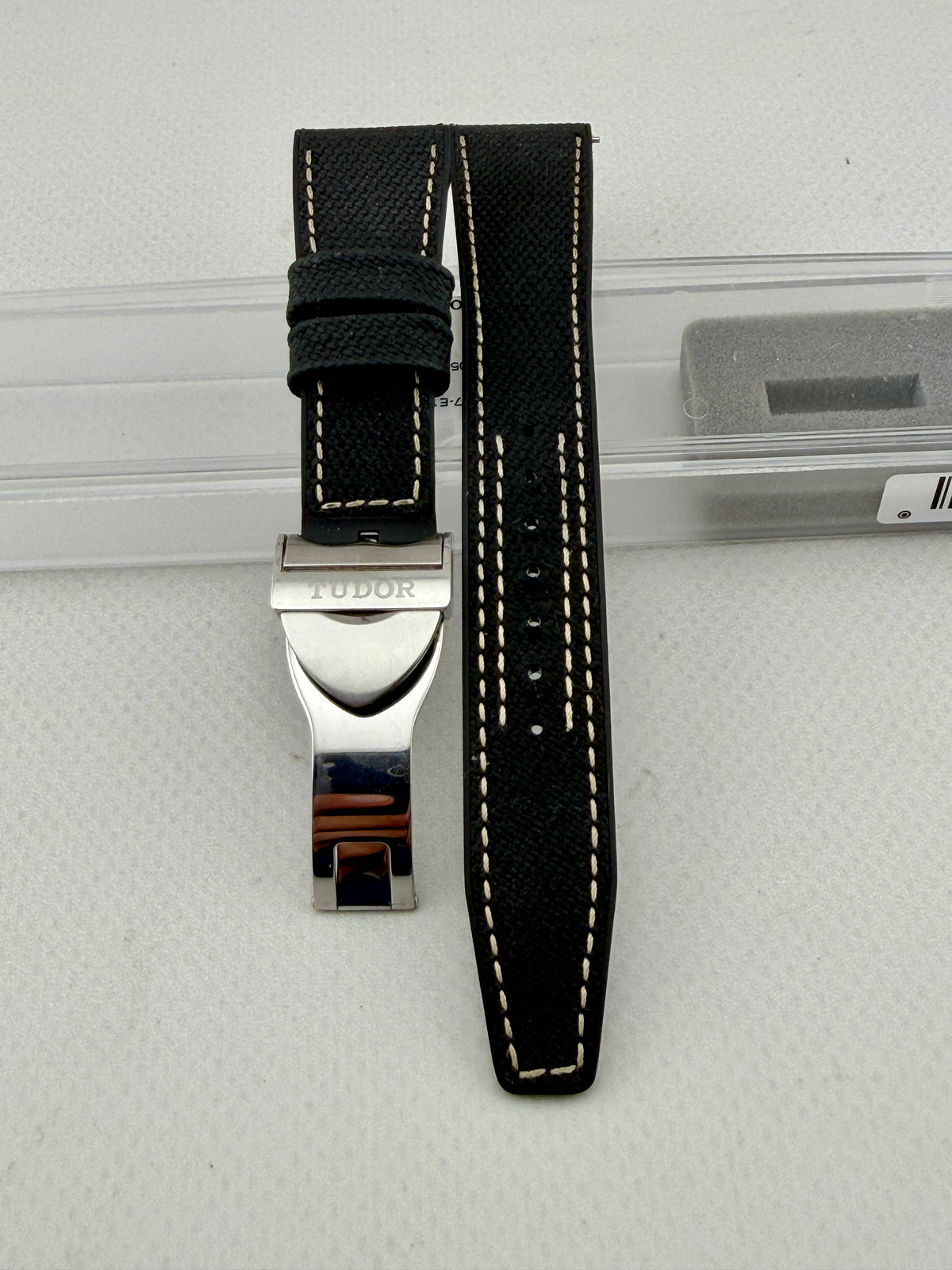 OEM Tudor 20mm Black Hybrid Rubber Strap & 16mm Stainless Steel Deployant Buckle