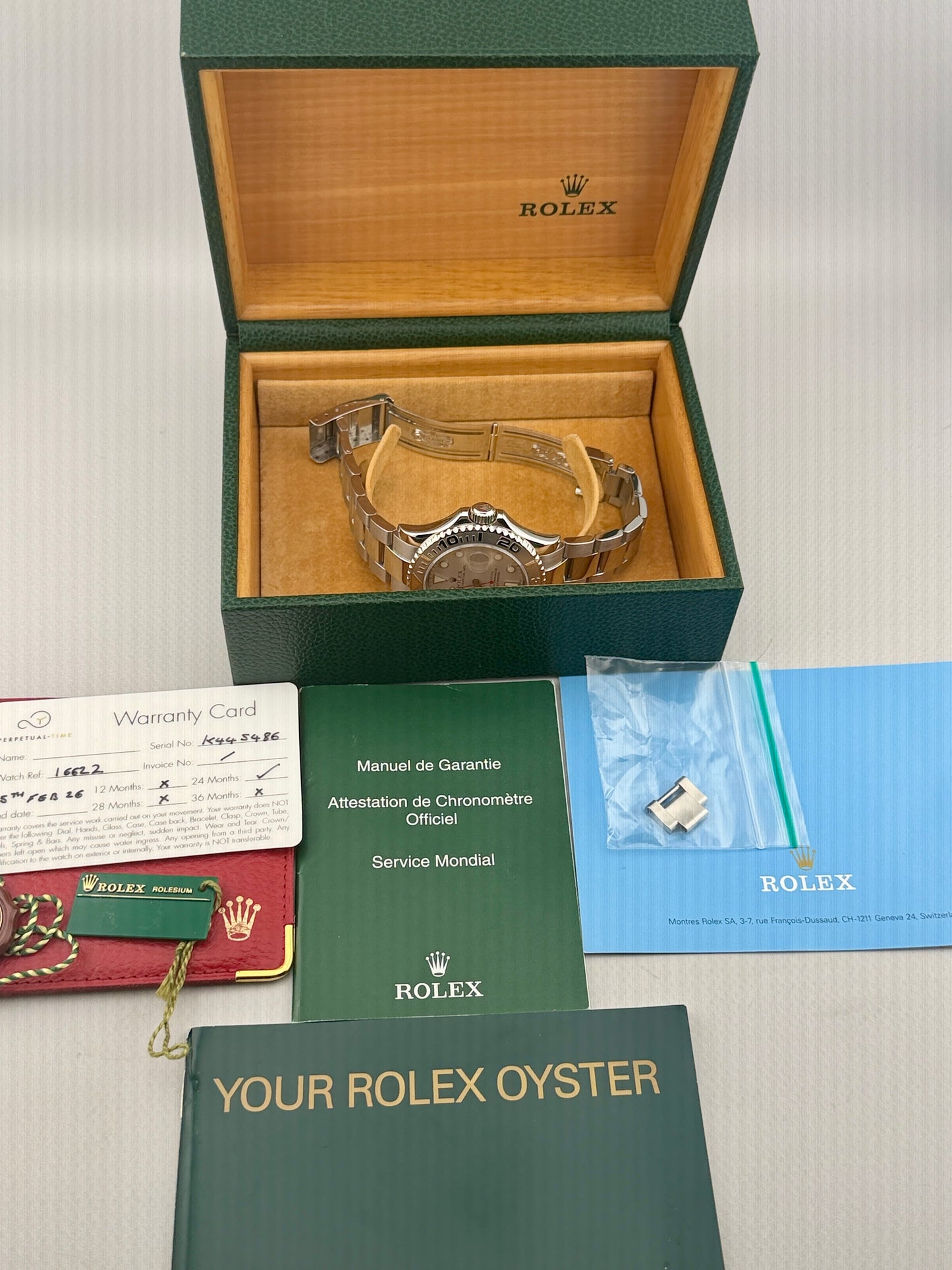ROLEX Yacht-Master 40mm ref 16622 Platinum Bezel - MINT & Serviced