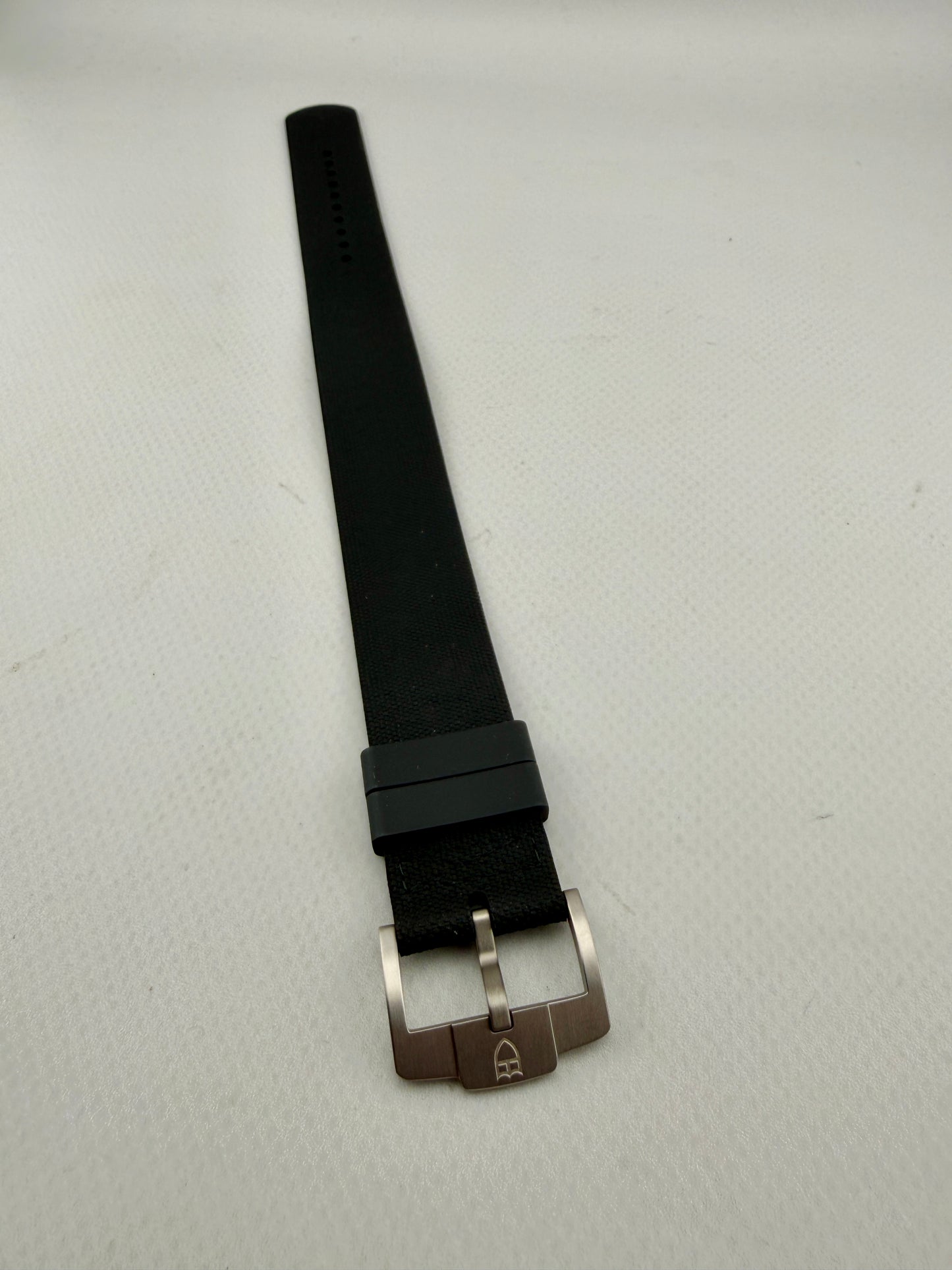 OEM Tudor 22mm One Piece Black Rubber Strap & Titanium Buckle - NEW/UNWORN