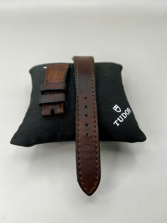 Genuine TUDOR Dark Brown Leather Strap 20mm