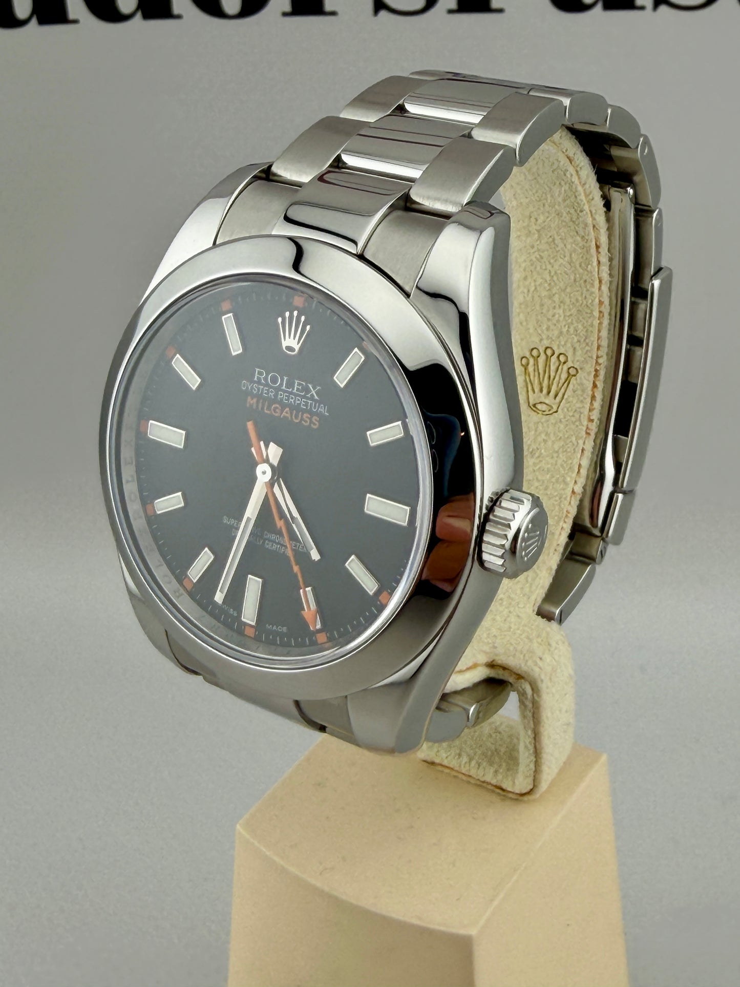 ROLEX Milgauss 116400 Black Dial 40mm Superb Condition