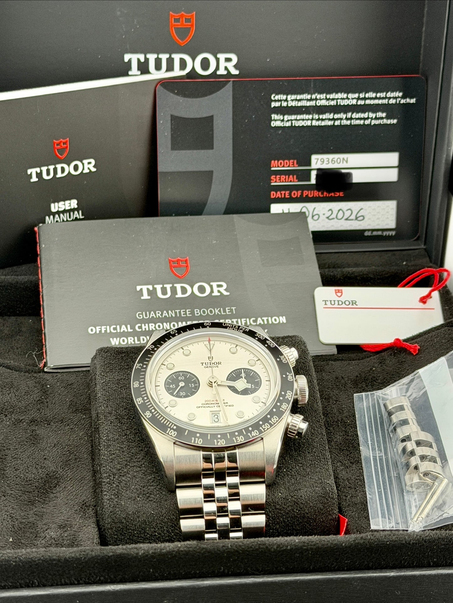 2026 TUDOR Black Bay Chrono Panda on Jubilee 41mm Full Set