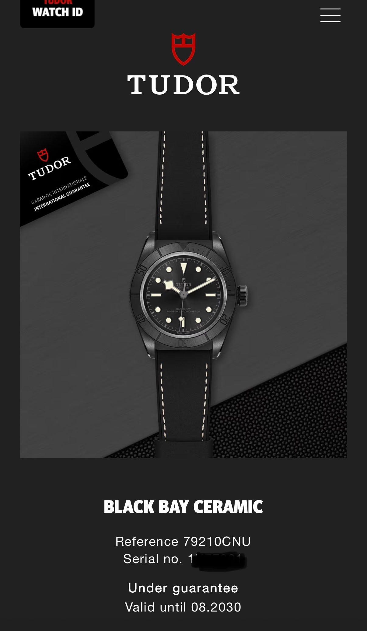 2025 TUDOR Black Bay Ceramic 79210CNU METAS 41mm Full Set