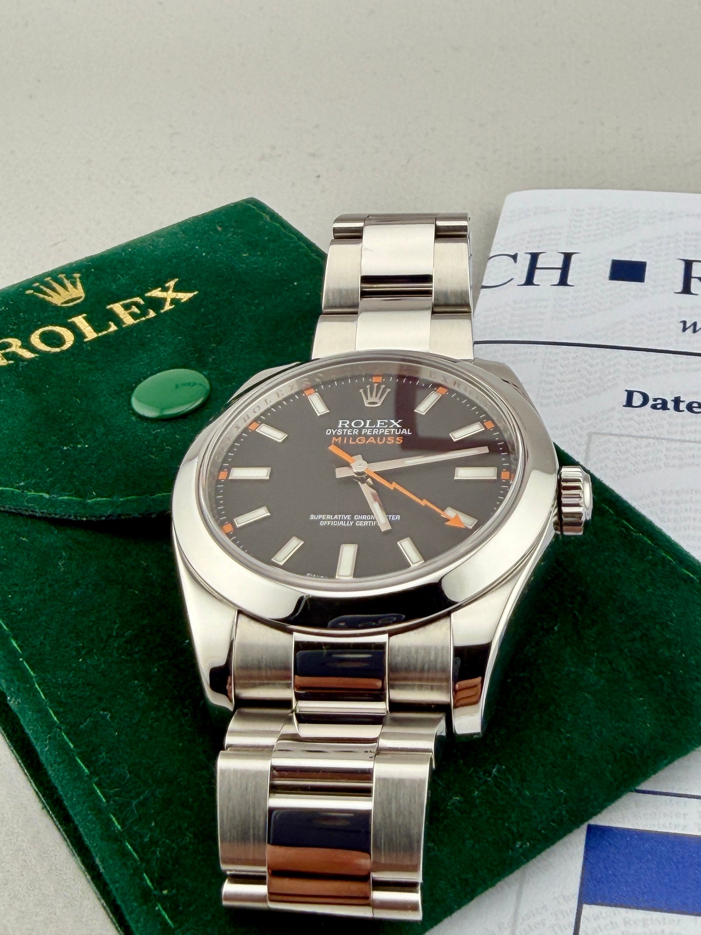 ROLEX Milgauss 116400 Black Dial 40mm Superb Condition