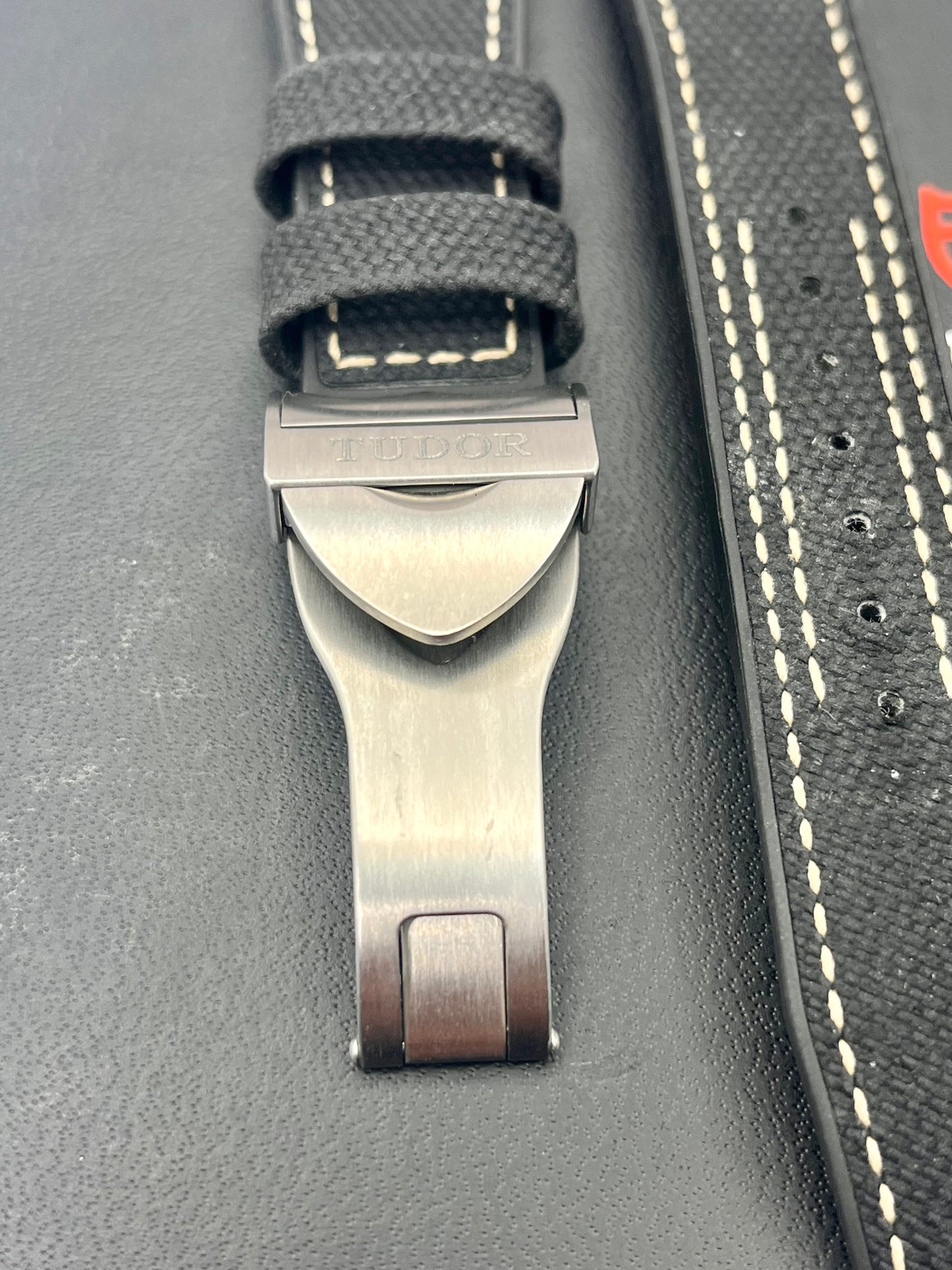 TUDOR OEM 20mm Hybrid Leather/Rubber Strap + OEM Tudor Stainless 16mm Clasp