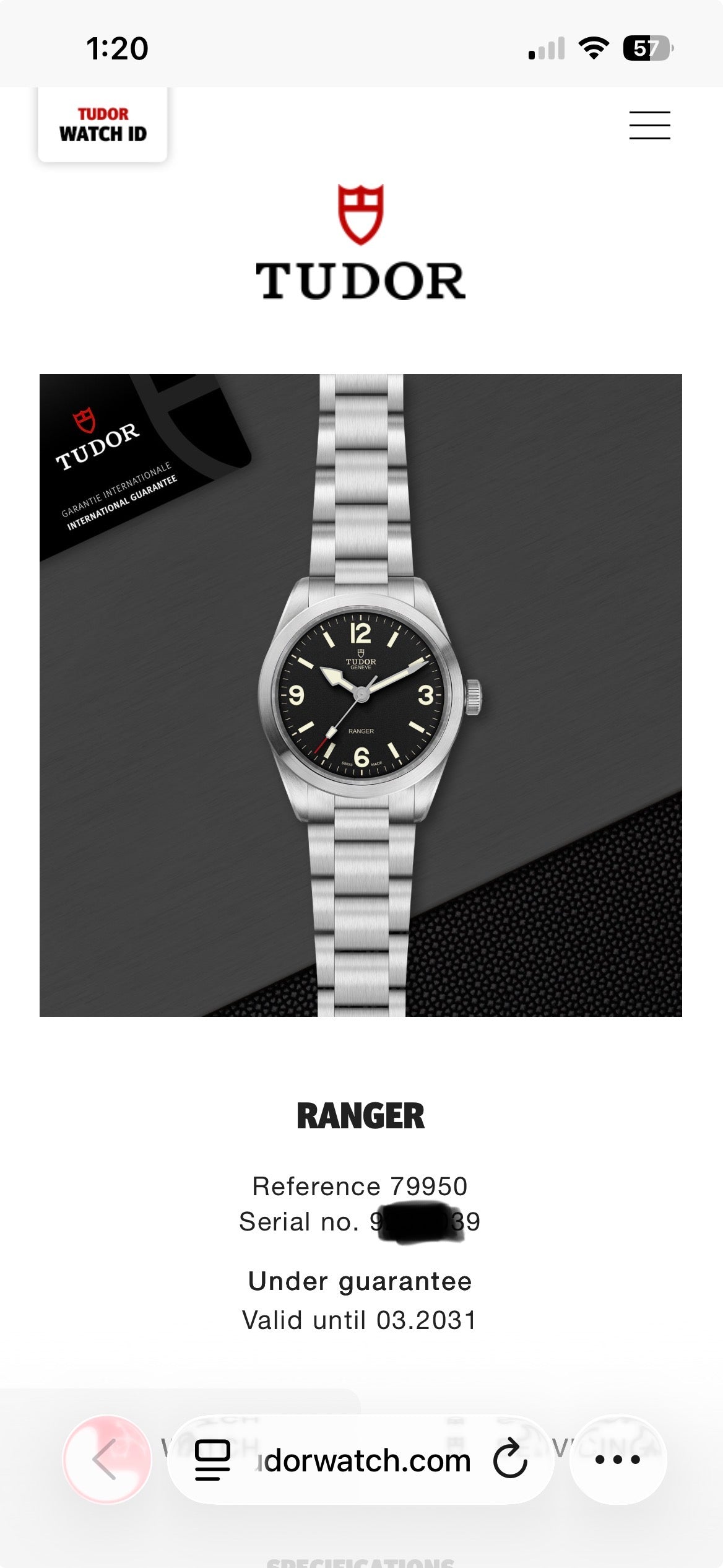 March 2026 TUDOR Ranger 79950 39mm Unworn Full Set
