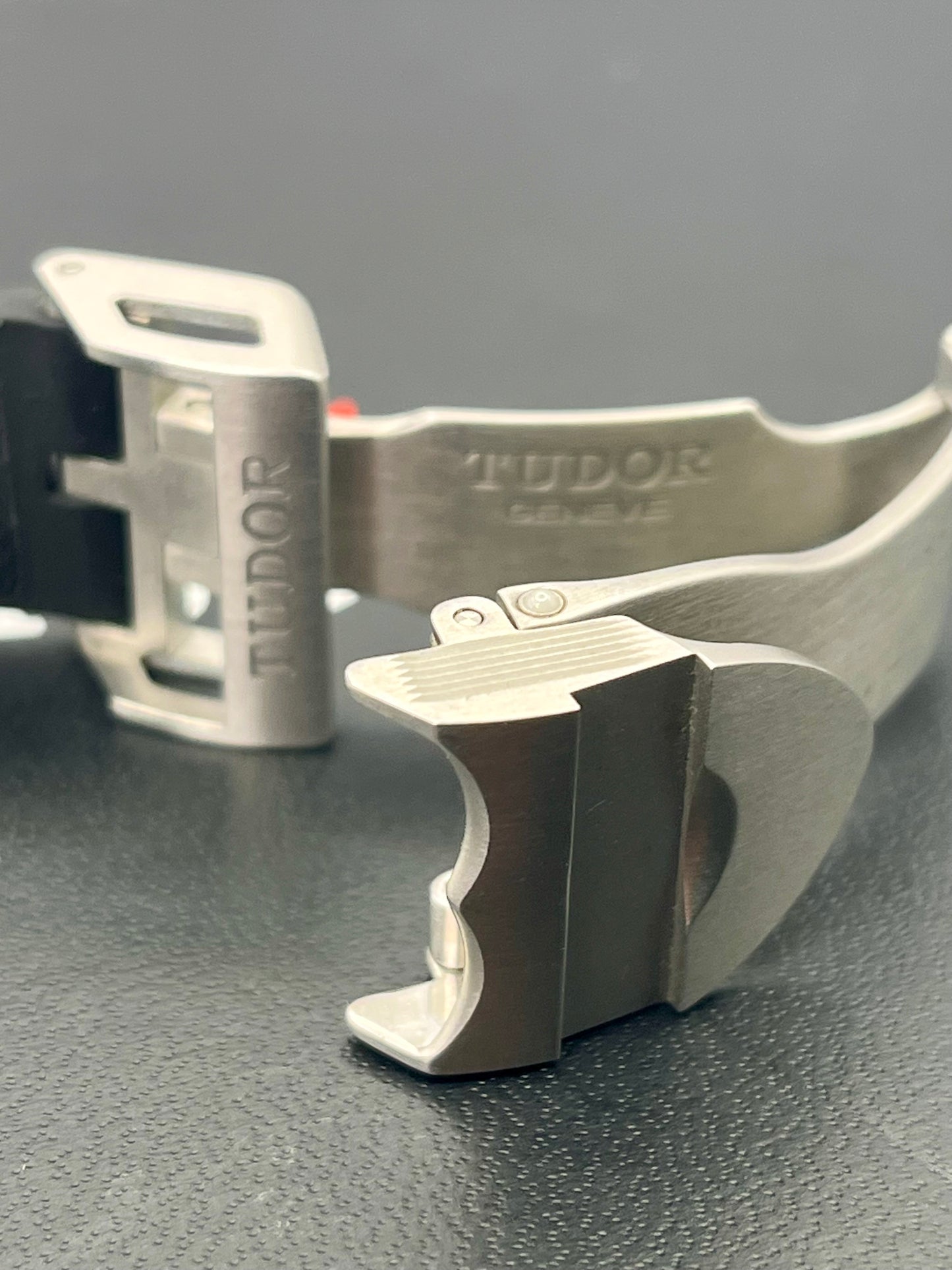 TUDOR OEM 20mm Hybrid Leather/Rubber Strap + OEM Tudor Stainless 16mm Clasp