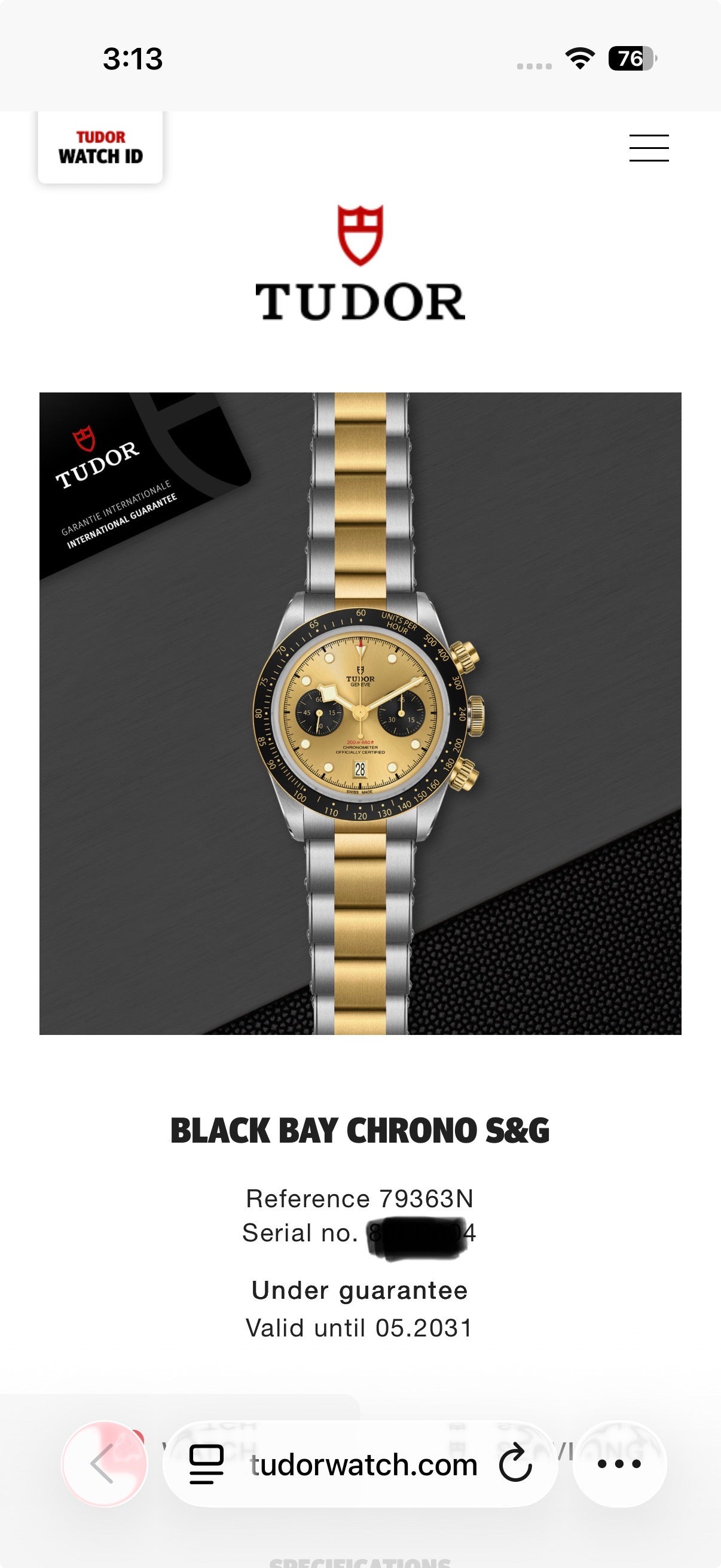 2026 TUDOR Black Bay Chrono M79363N 41mm *UNWORN* Full Set Warranty