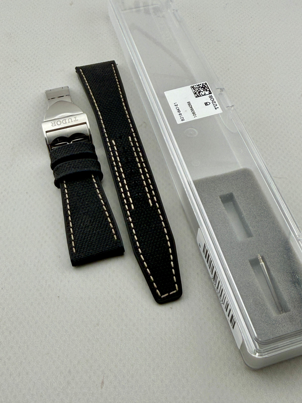 OEM Tudor 20mm Black Hybrid Rubber Strap & 16mm Stainless Steel Deployant Buckle