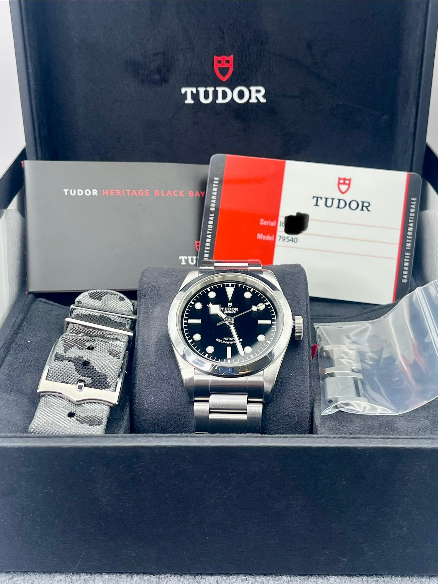 TUDOR Black Bay Heritage Smiley 41mm 79540 Full Set incl NATO