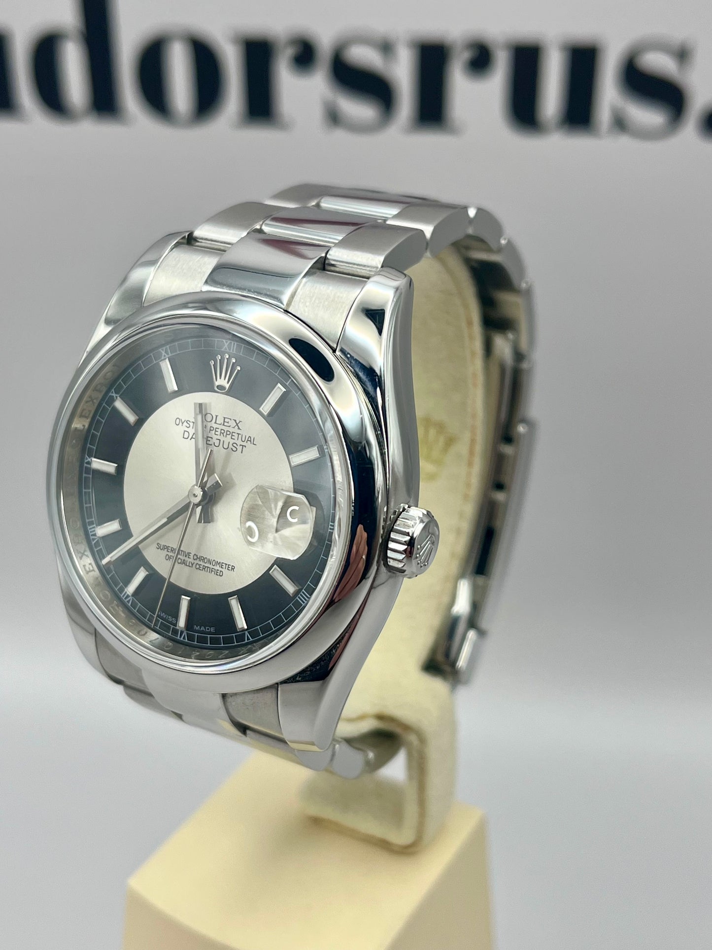 ROLEX DateJust 36mm Tuxedo Dial 116200 Serviced & Mint
