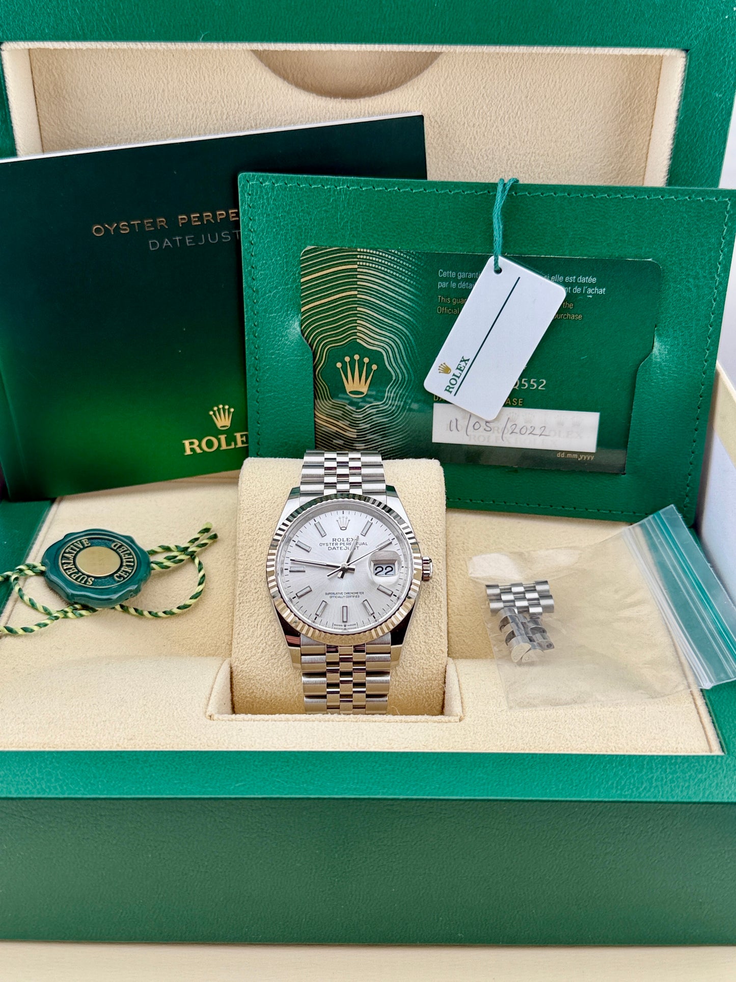 2022 ROLEX DateJust 126234 36mm Full Set